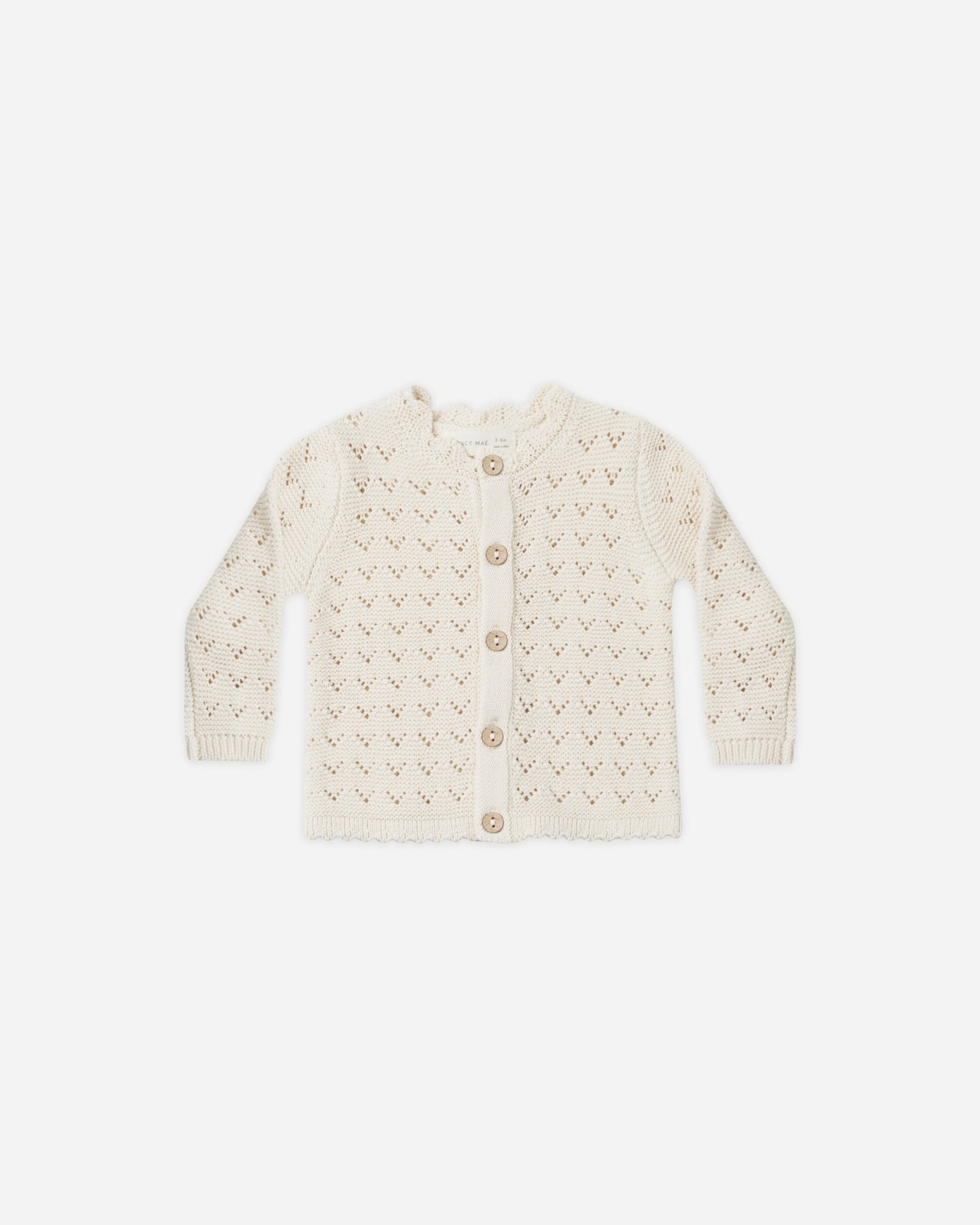 Scalloped Cardigan || Natural - Rylee + Cru Canada