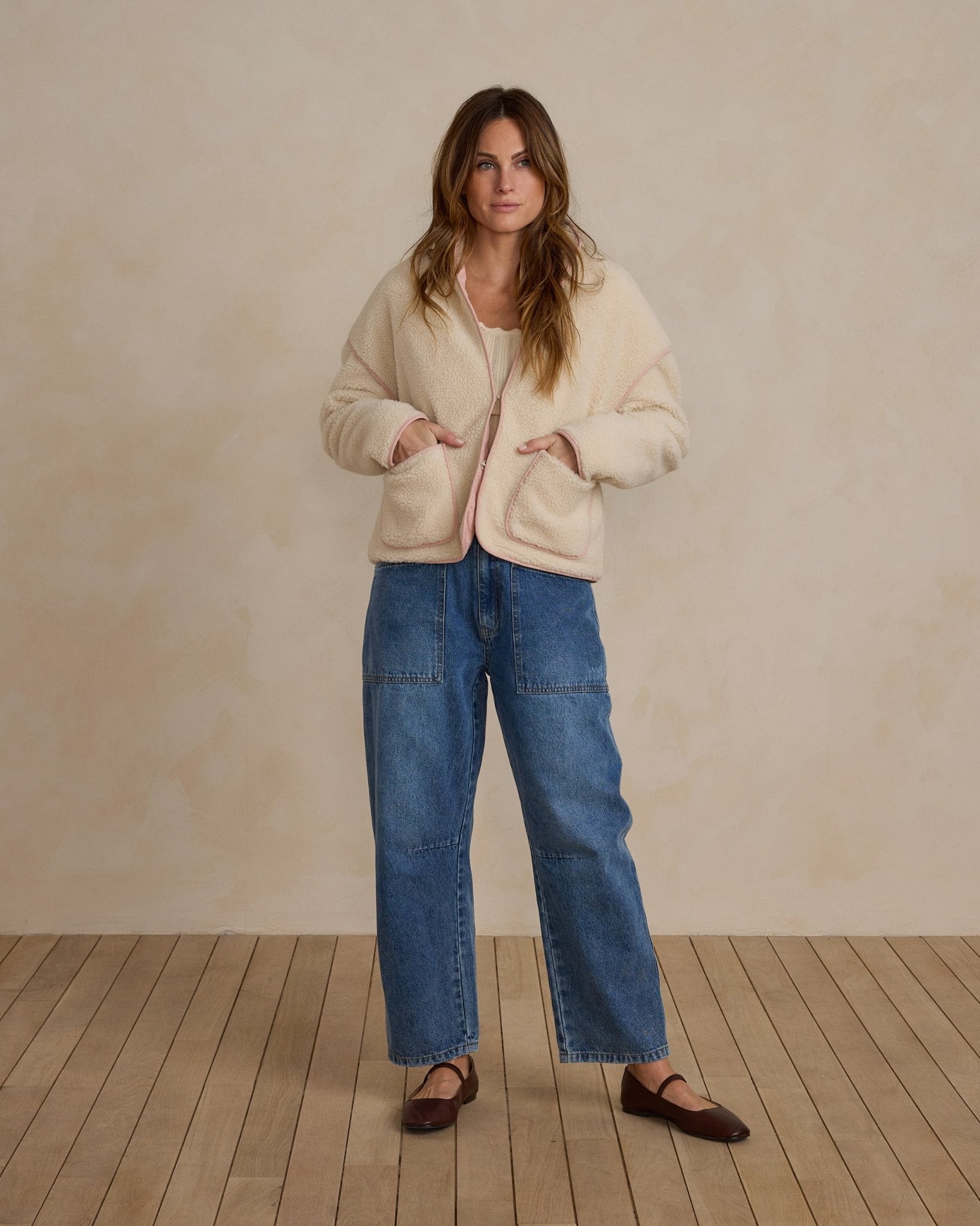 Shearling Jacket | Natural - Rylee + Cru Canada