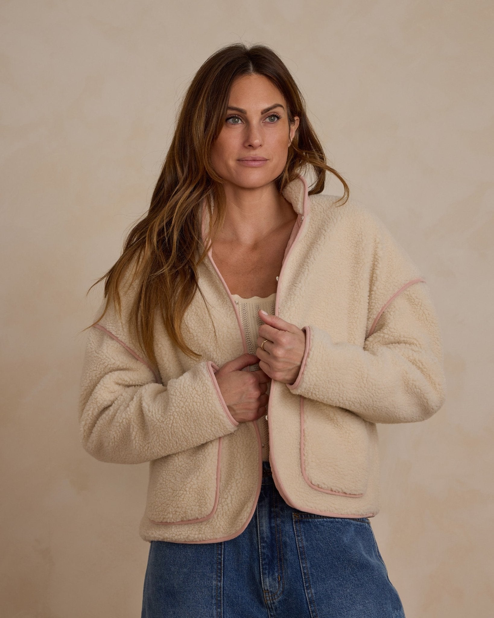 Shearling Jacket | Natural - Rylee + Cru Canada