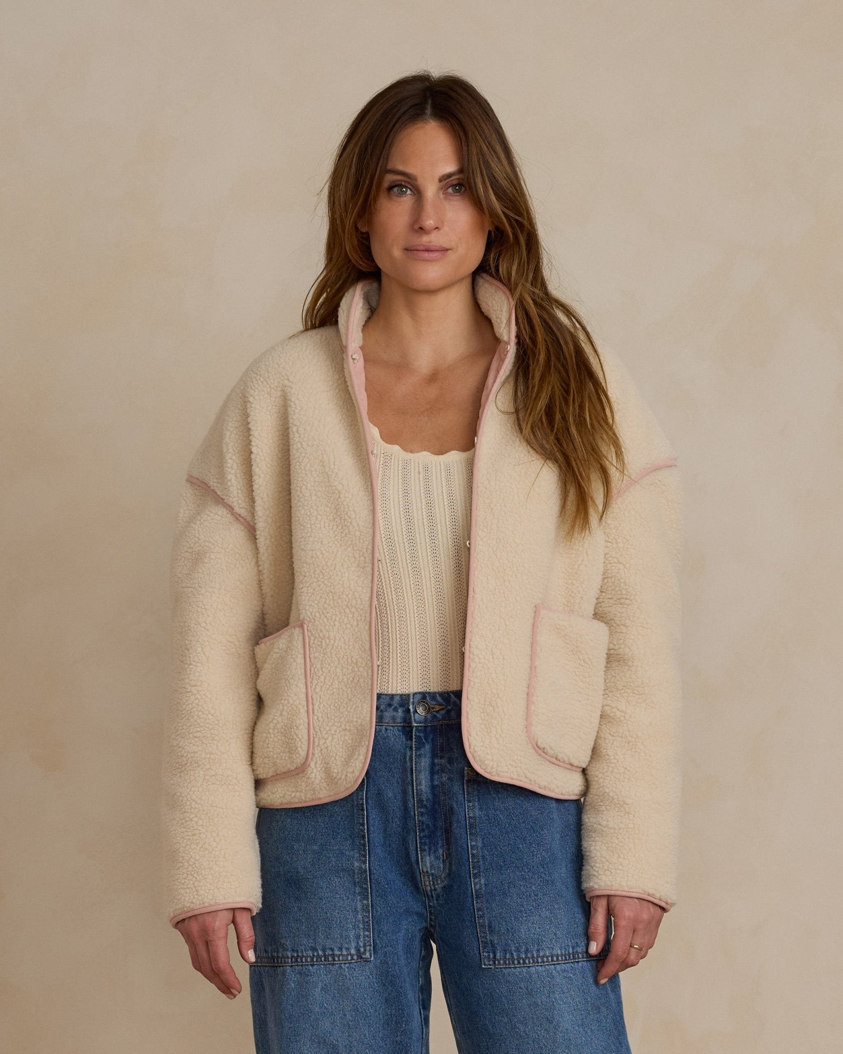 Shearling Jacket | Natural - Rylee + Cru Canada