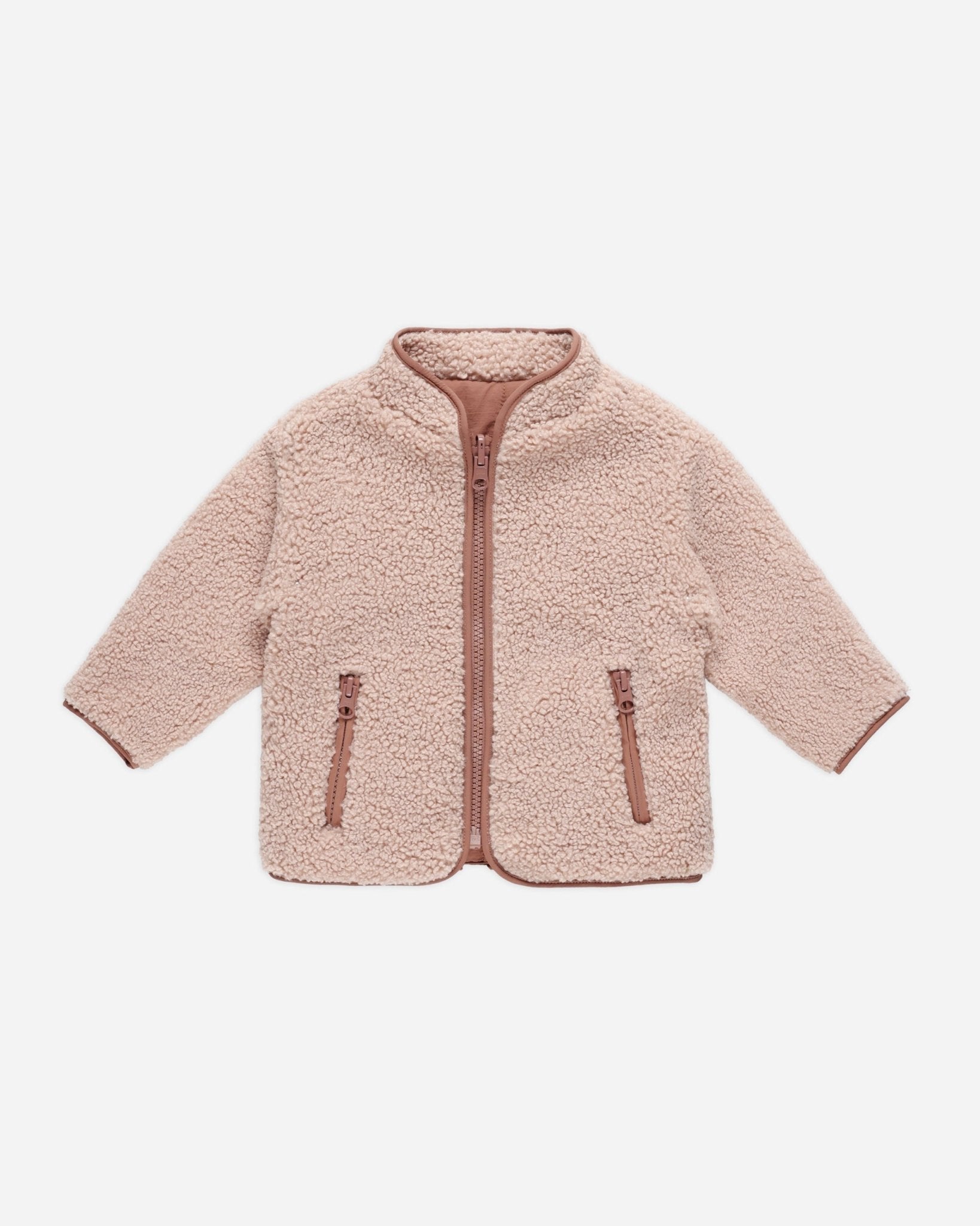 Shearling Zip Jacket || Blush - Rylee + Cru Canada