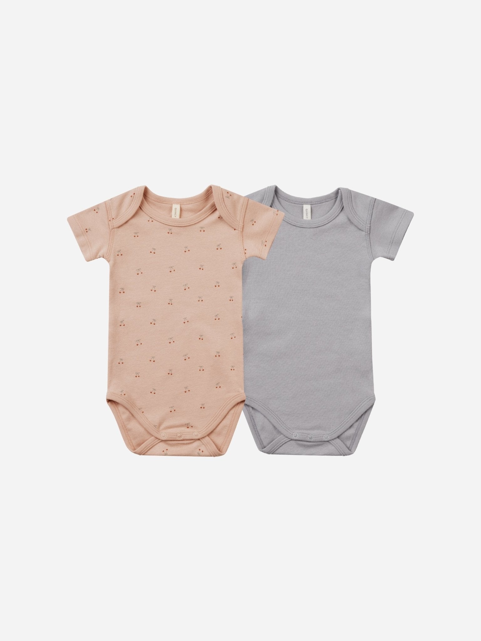 Short Sleeve Bodysuit, 2 Pack || Cherries, Periwinkle - Rylee + Cru Canada