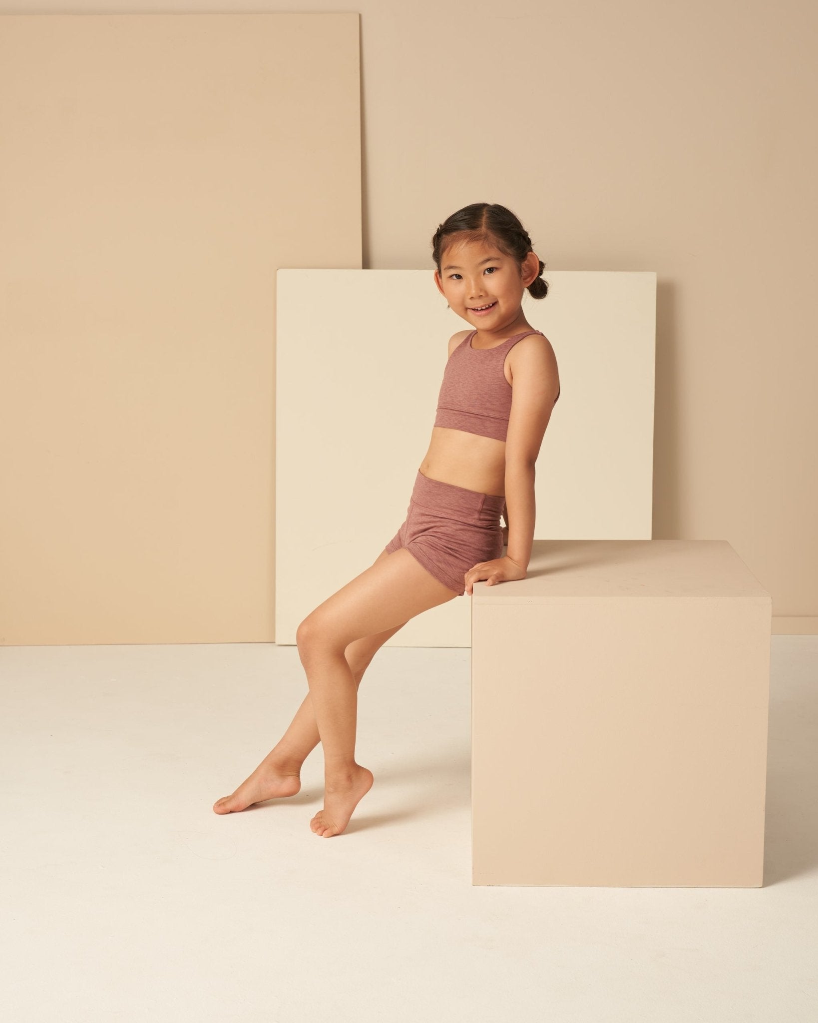 Shortie Short || Heathered Mulberry - Rylee + Cru Canada