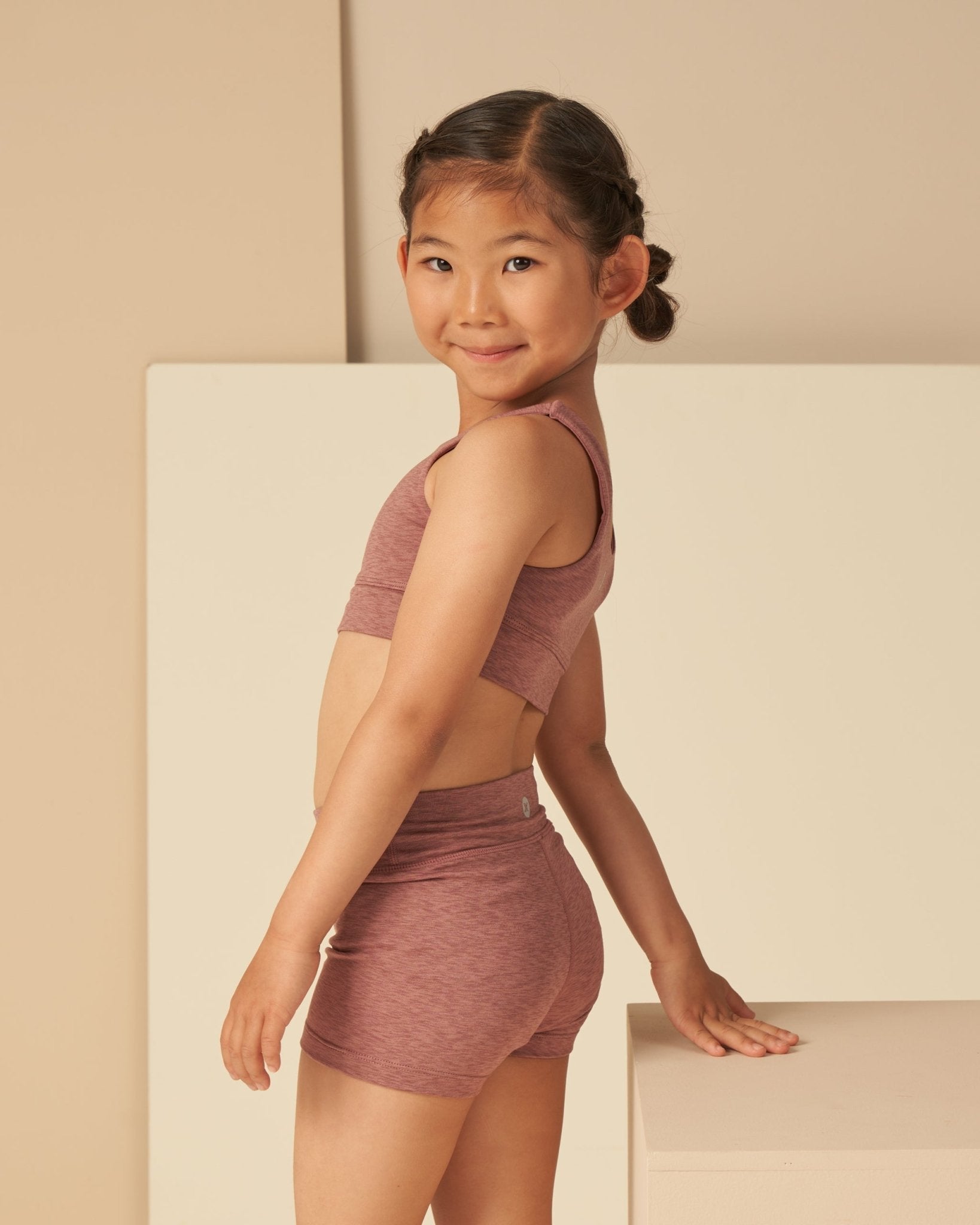 Shortie Short || Heathered Mulberry - Rylee + Cru Canada