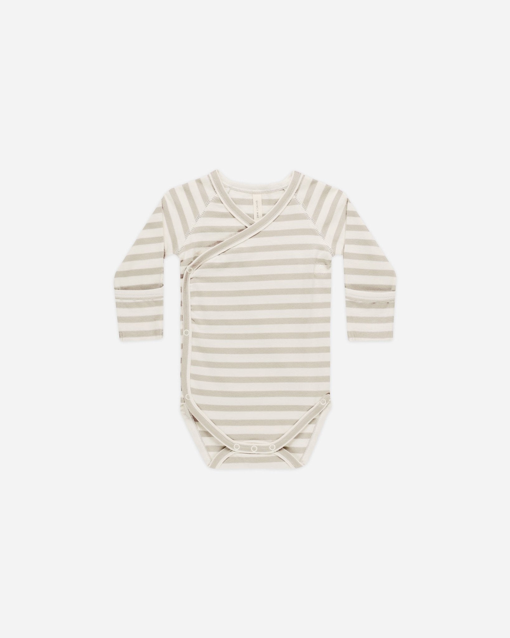 Side Snap Bodysuit || Grey Stripe - Rylee + Cru Canada