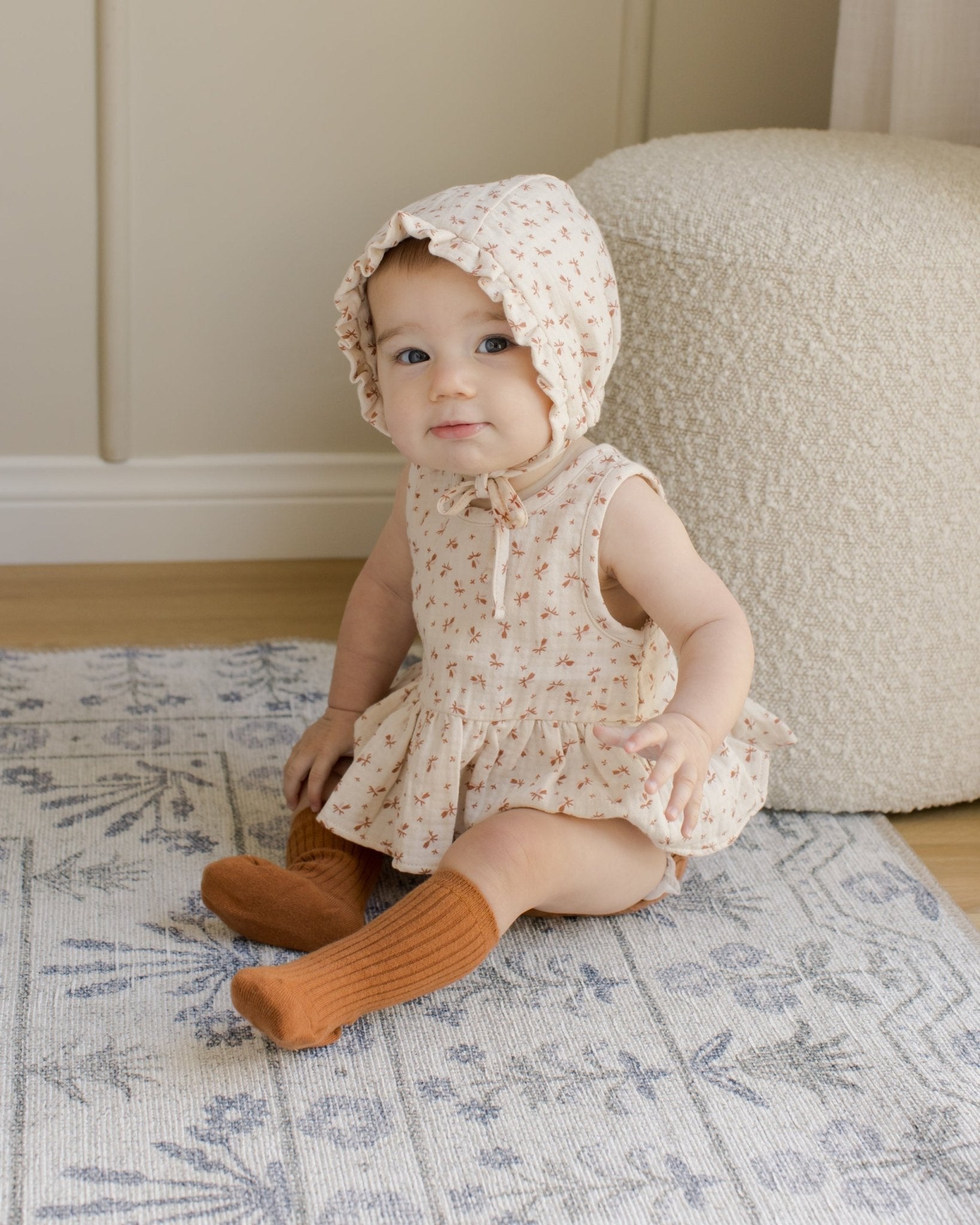 Sleeveless Peplum Set || Clay Ditsy - Rylee + Cru Canada