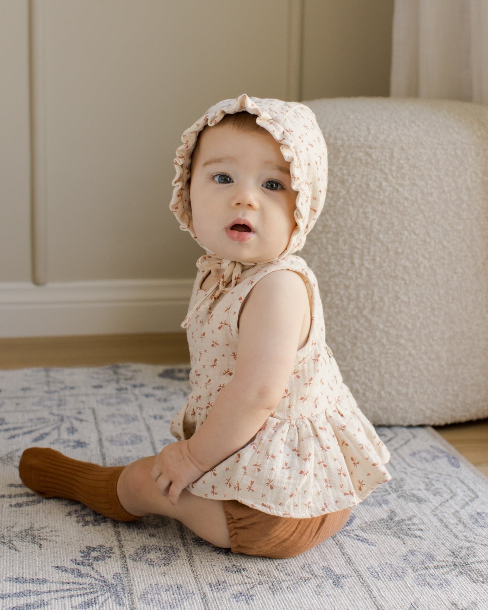 Sleeveless Peplum Set || Clay Ditsy - Rylee + Cru Canada