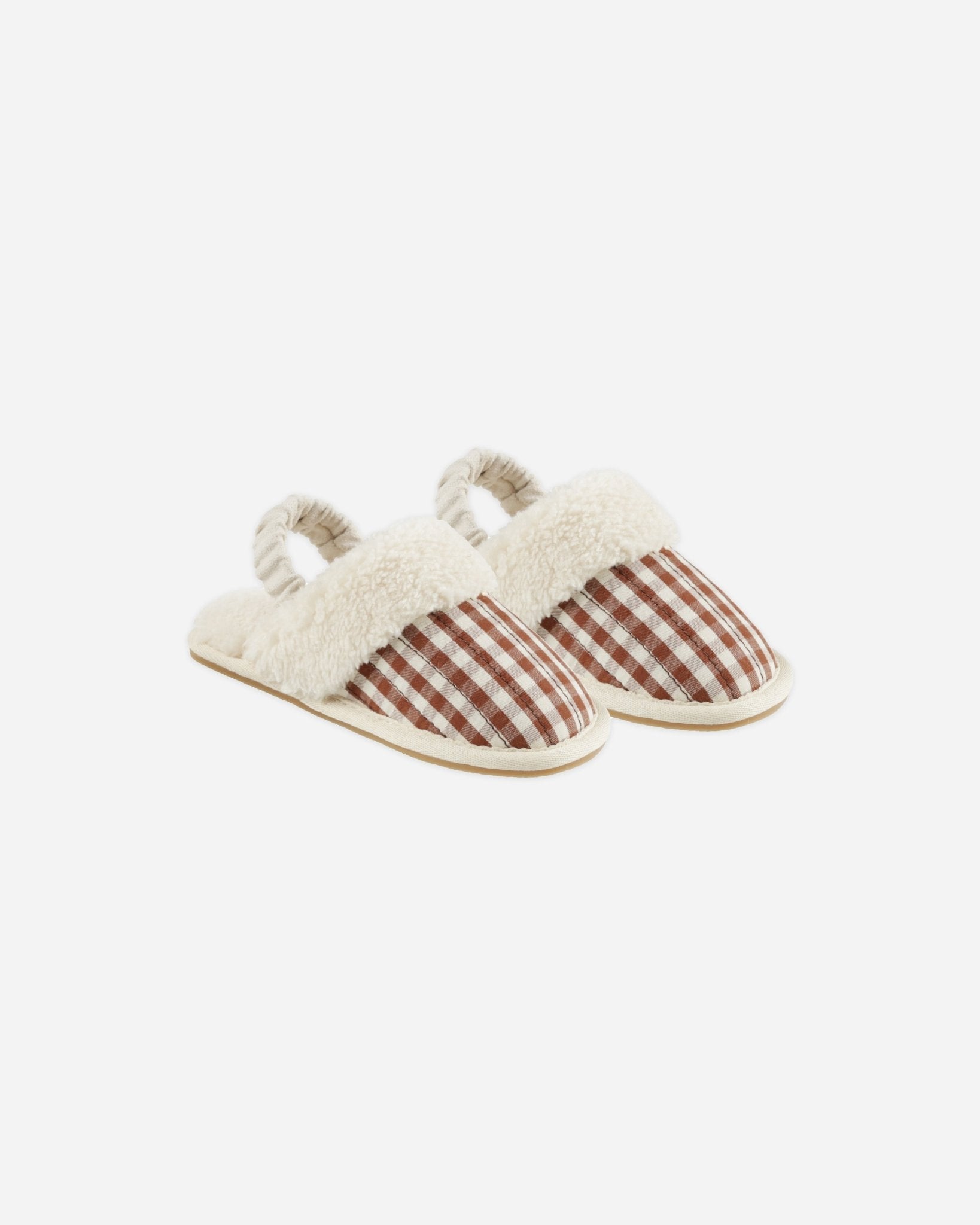 Slippers || Brick Gingham - Rylee + Cru Canada