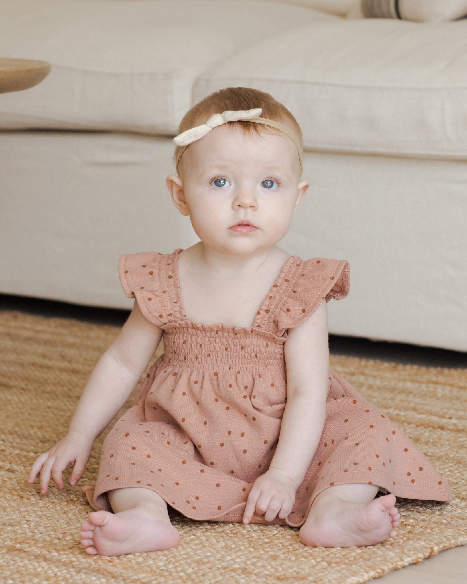 Smocked Jersey Dress || Polka Dot* - Rylee + Cru Canada