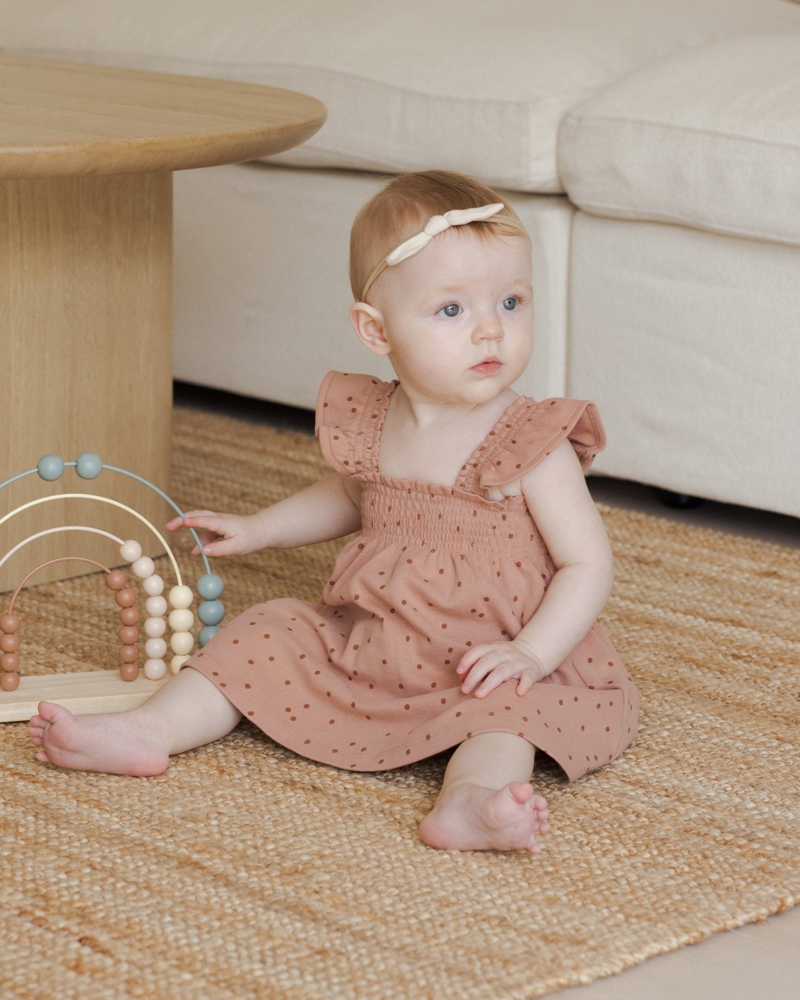 Smocked Jersey Dress || Polka Dot* - Rylee + Cru Canada