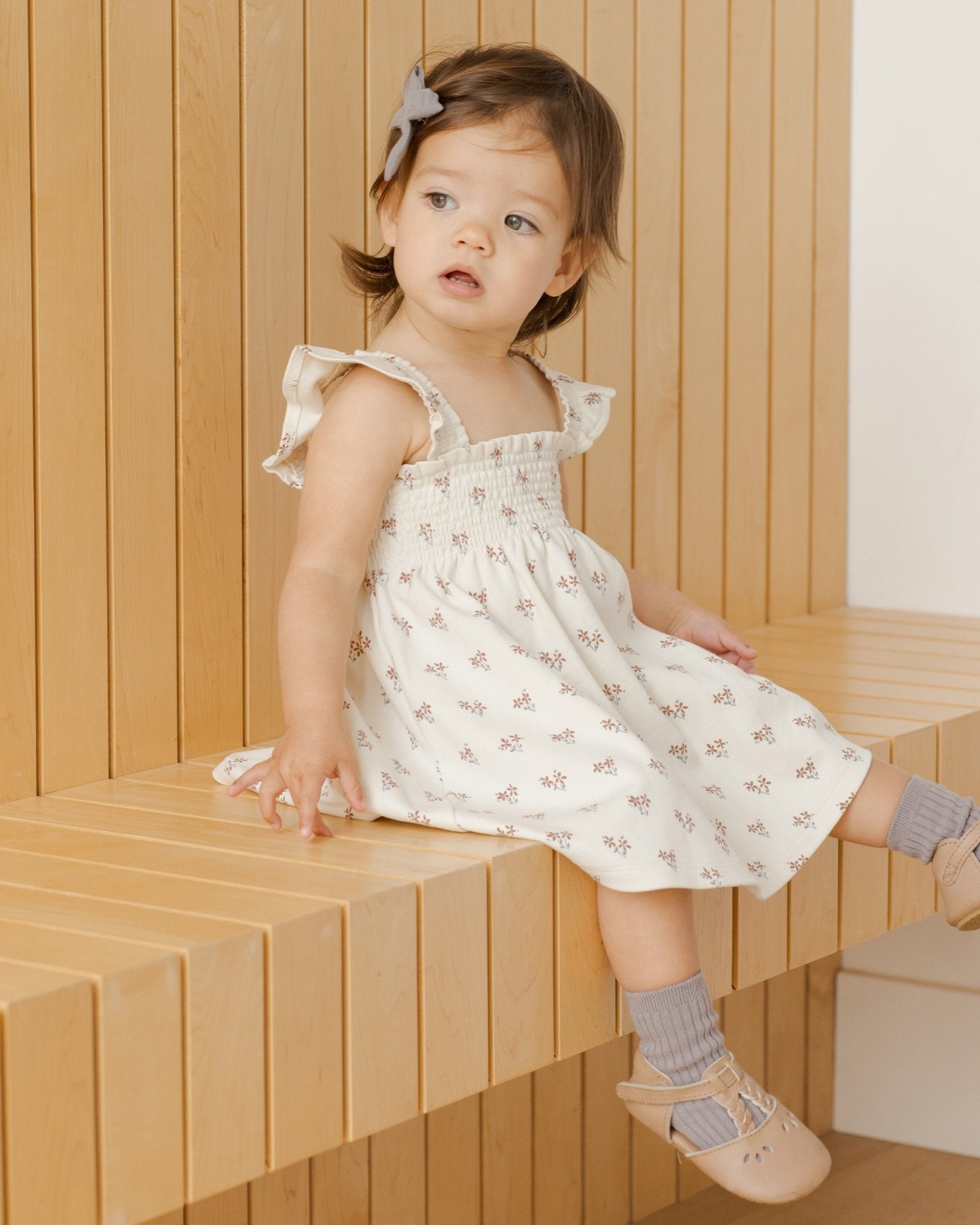 Smocked Jersey Dress || Summer Flower - Rylee + Cru Canada