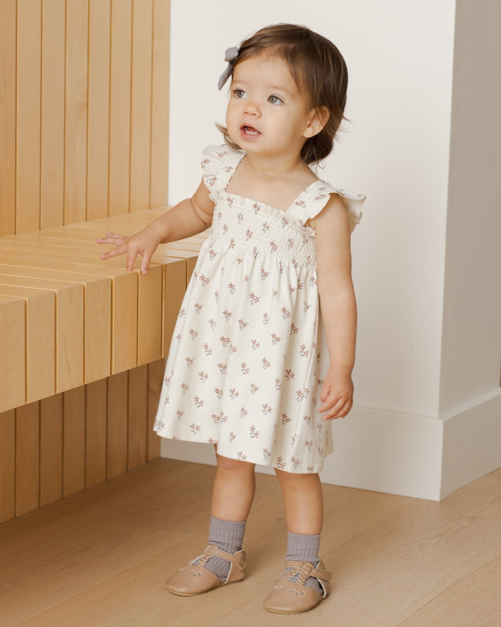 Smocked Jersey Dress || Summer Flower - Rylee + Cru Canada