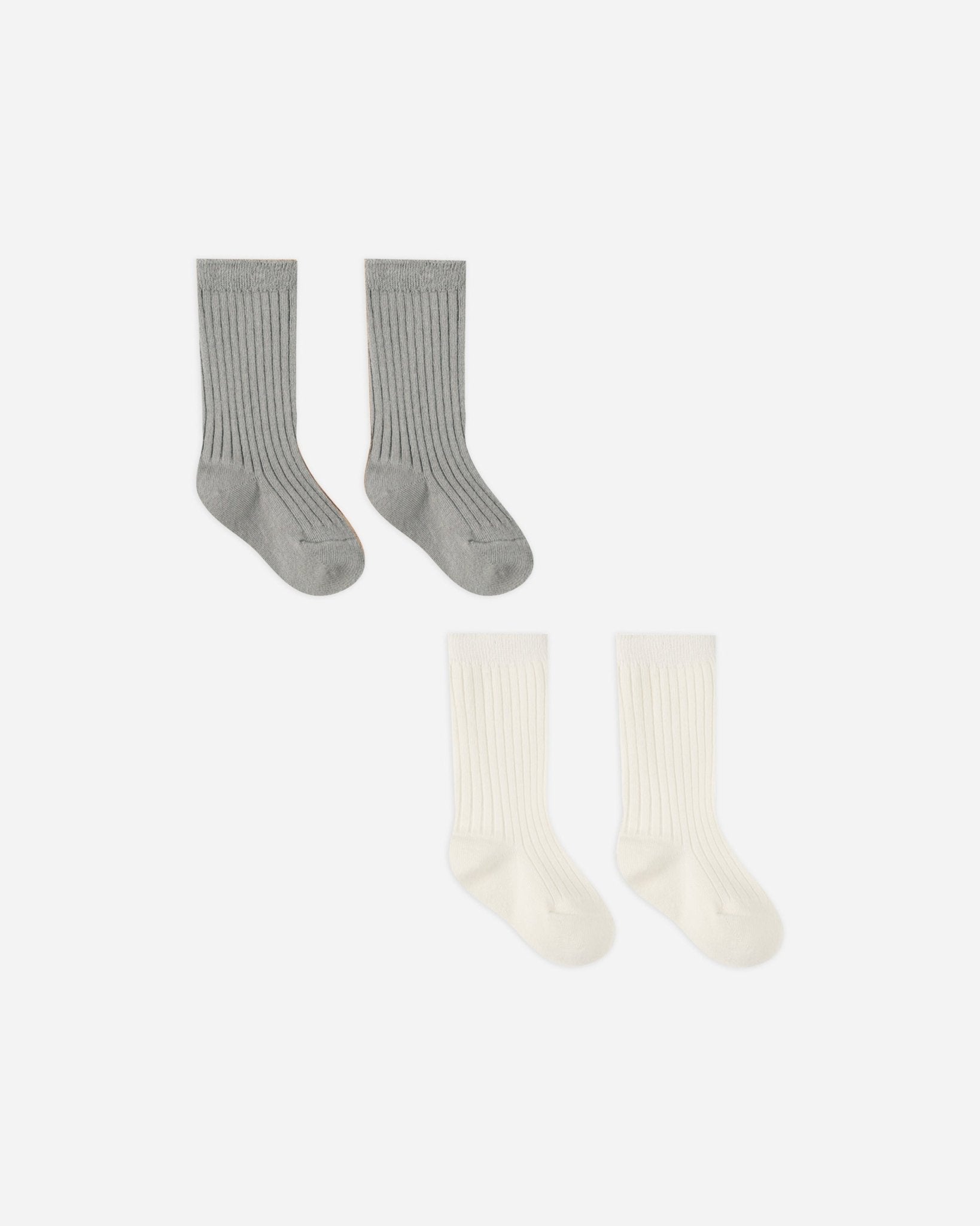 Socks Set || Ivory, Dusty Blue - Rylee + Cru Canada