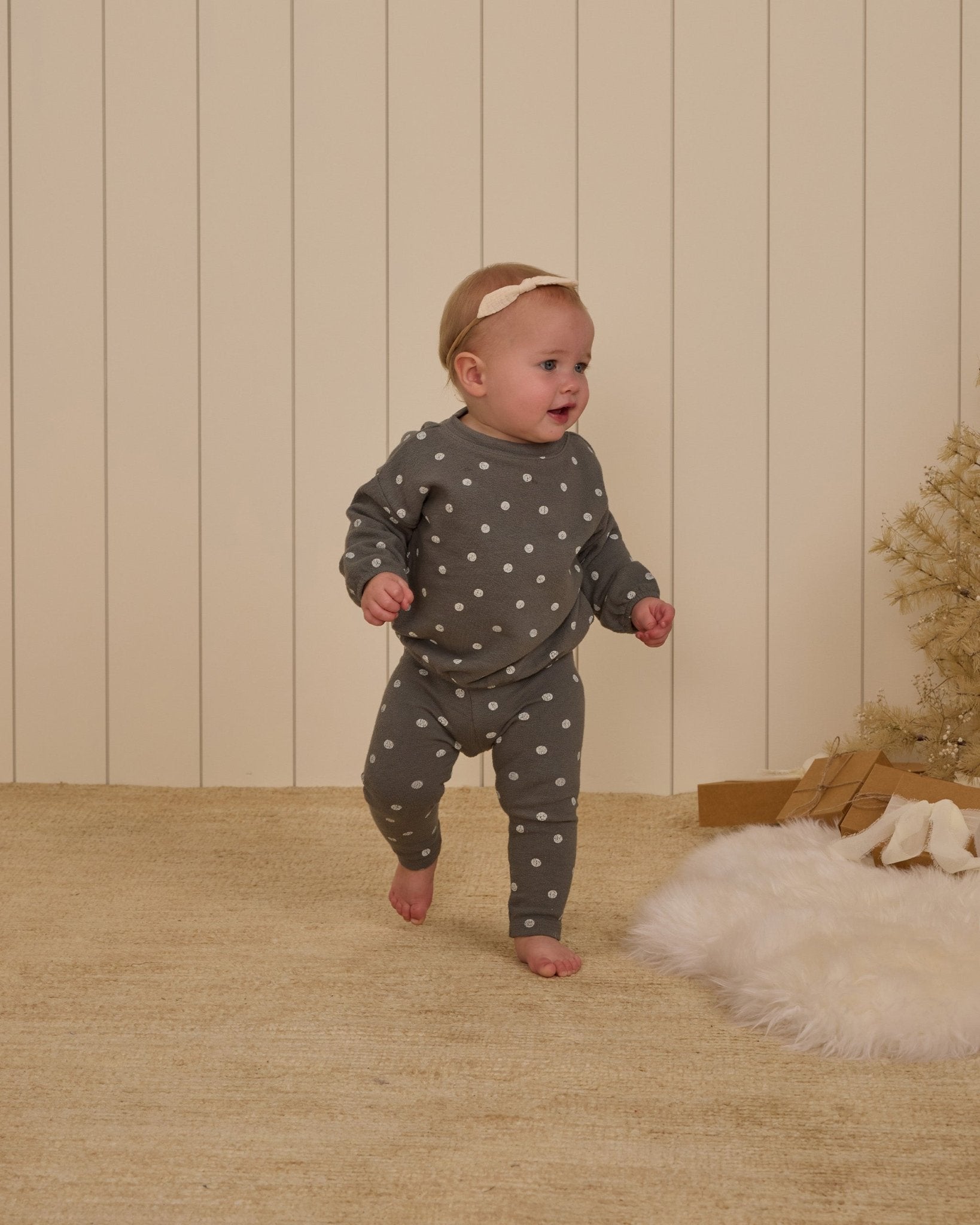 Spongey Knit Set || Forest Polka Dot - Rylee + Cru Canada