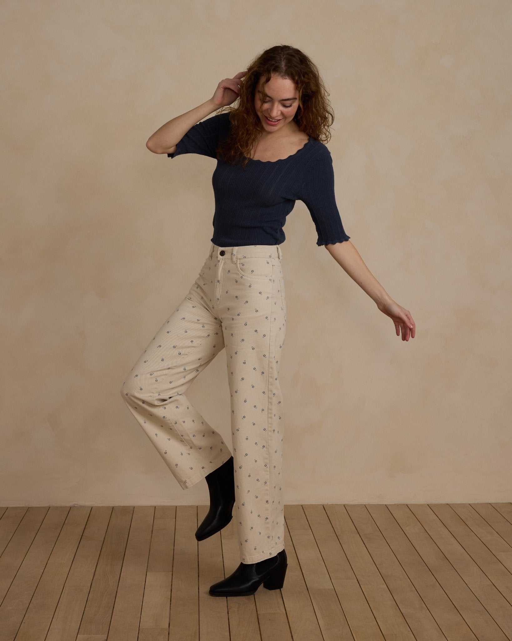 Straight Leg Pant | Blue Daisy - Rylee + Cru Canada