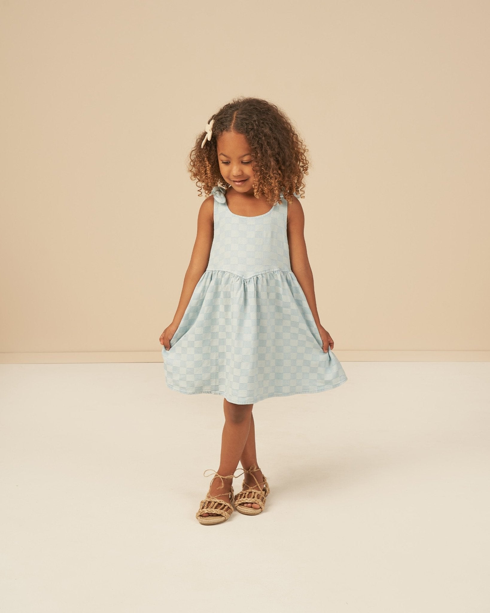 Summer Dress || Blue Check - Rylee + Cru Canada