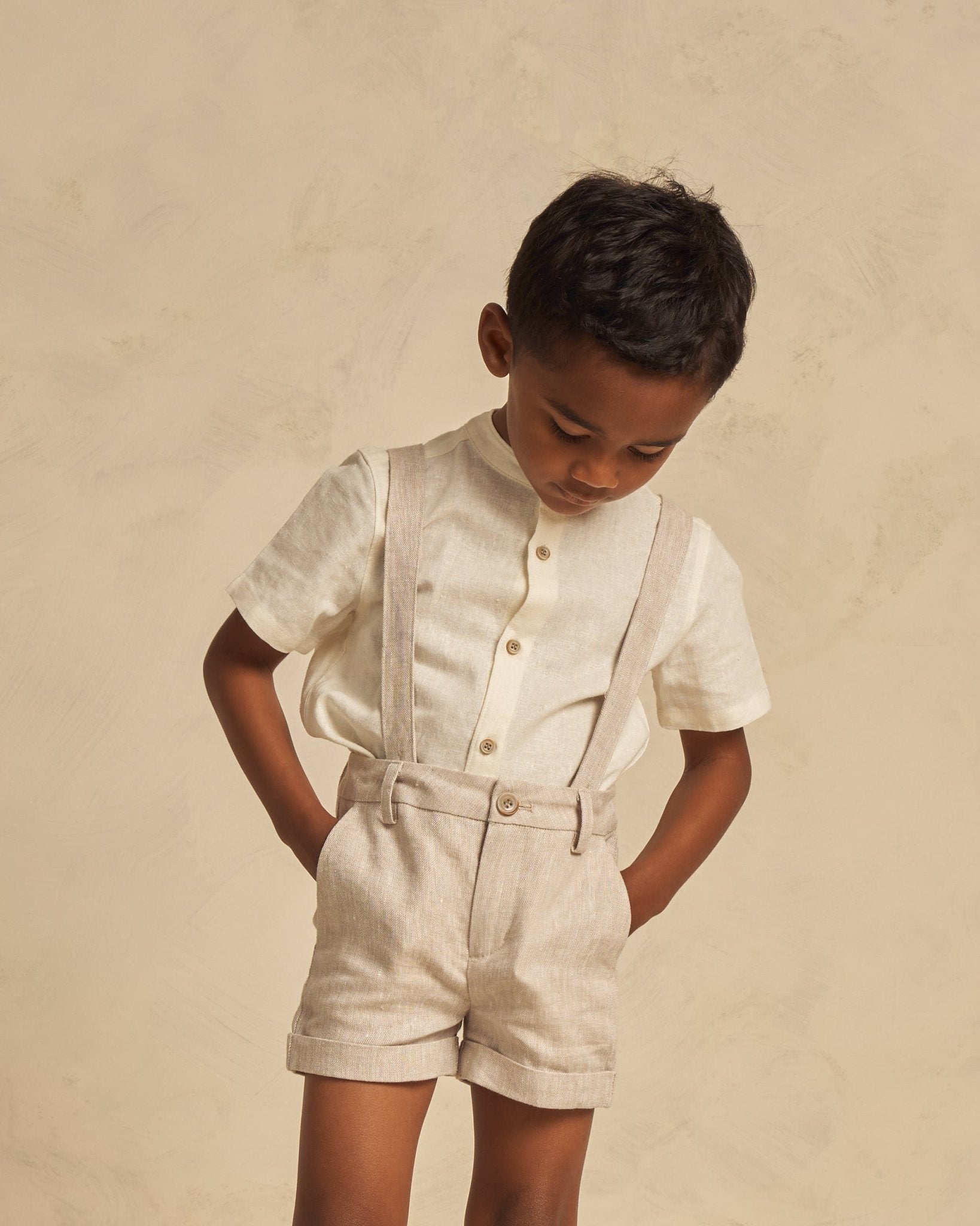 Suspender Short || Linen - Rylee + Cru Canada