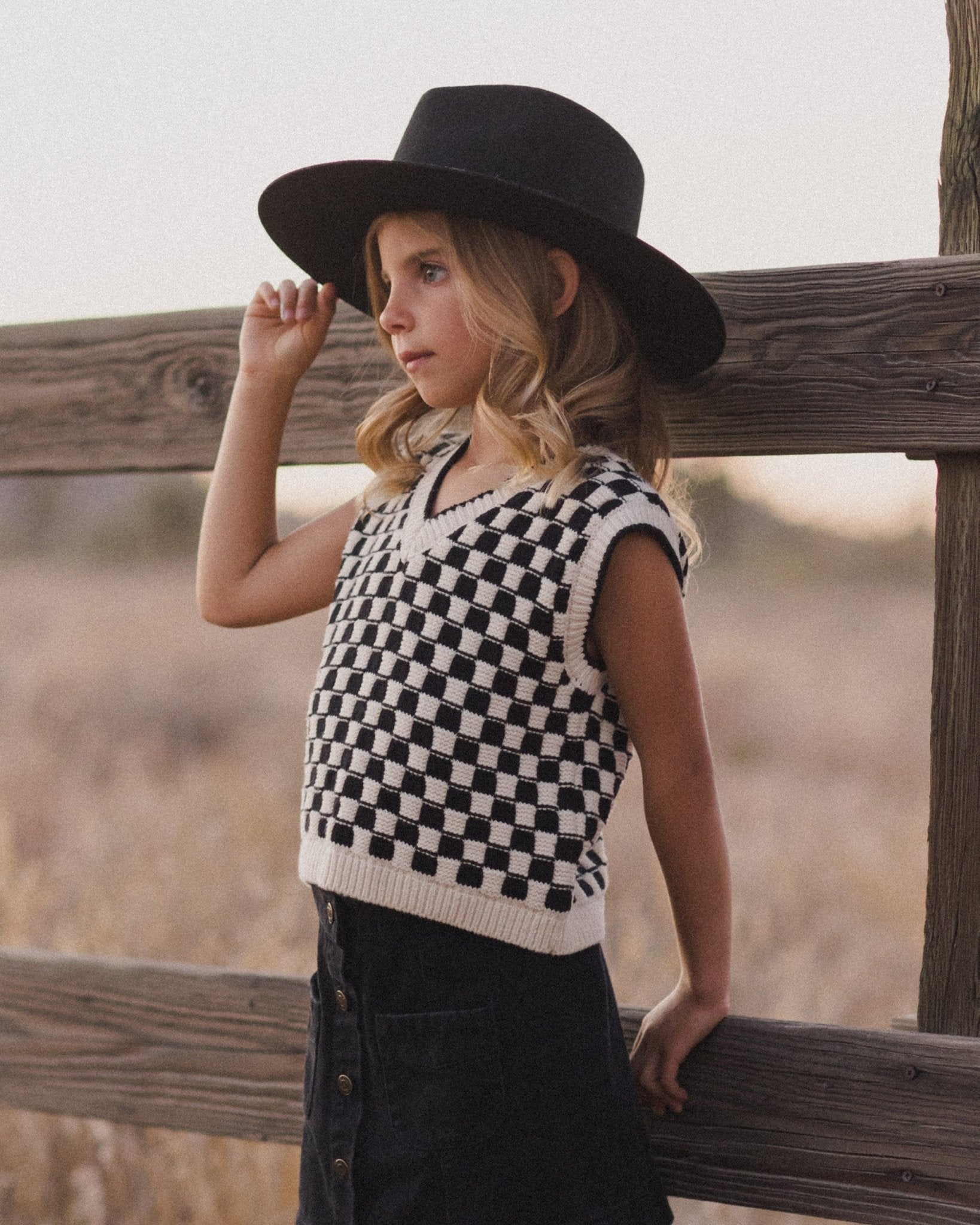 Sweater Vest || Check - Rylee + Cru Canada