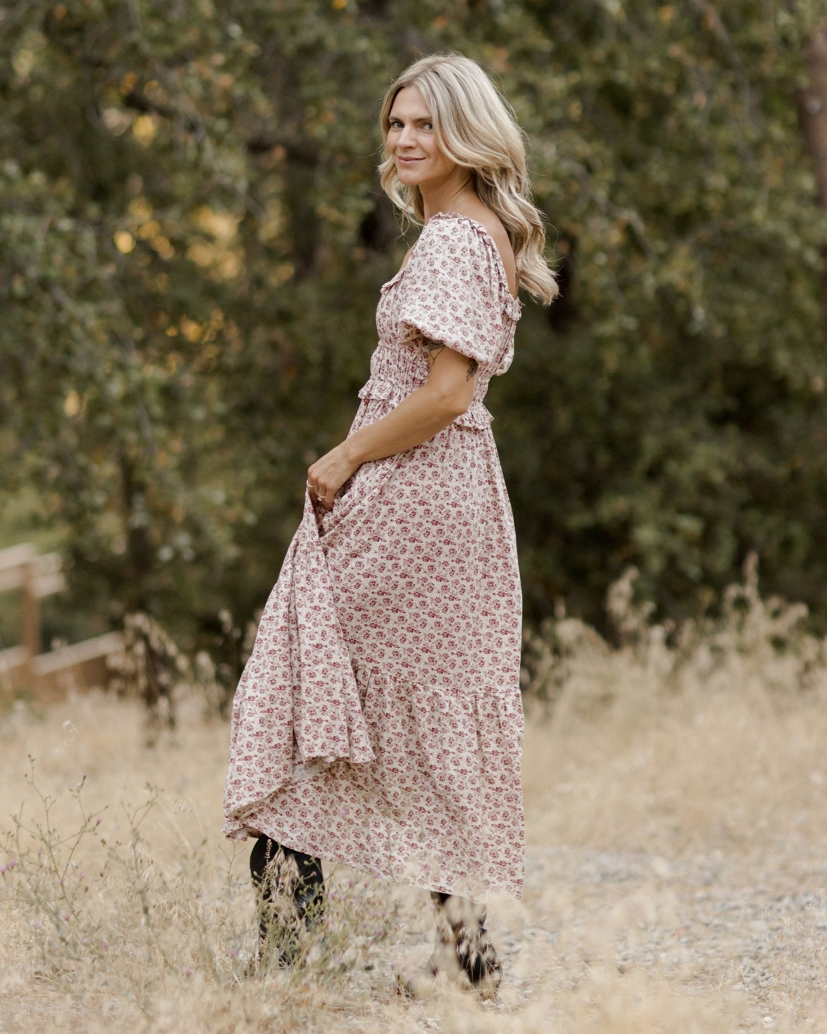 Tenley Dress | Red Rose - Rylee + Cru Canada