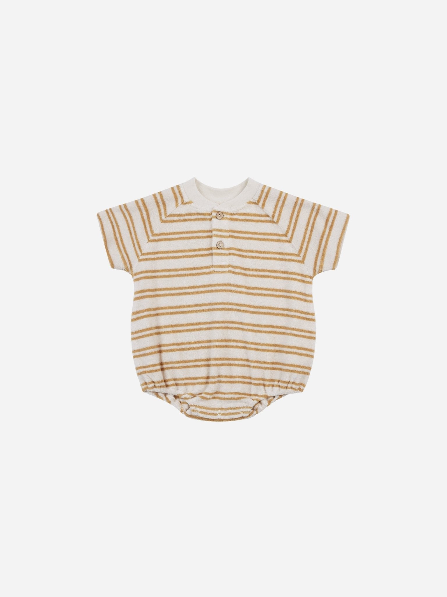 Terry Henley Romper || Honey Stripe - Rylee + Cru Canada