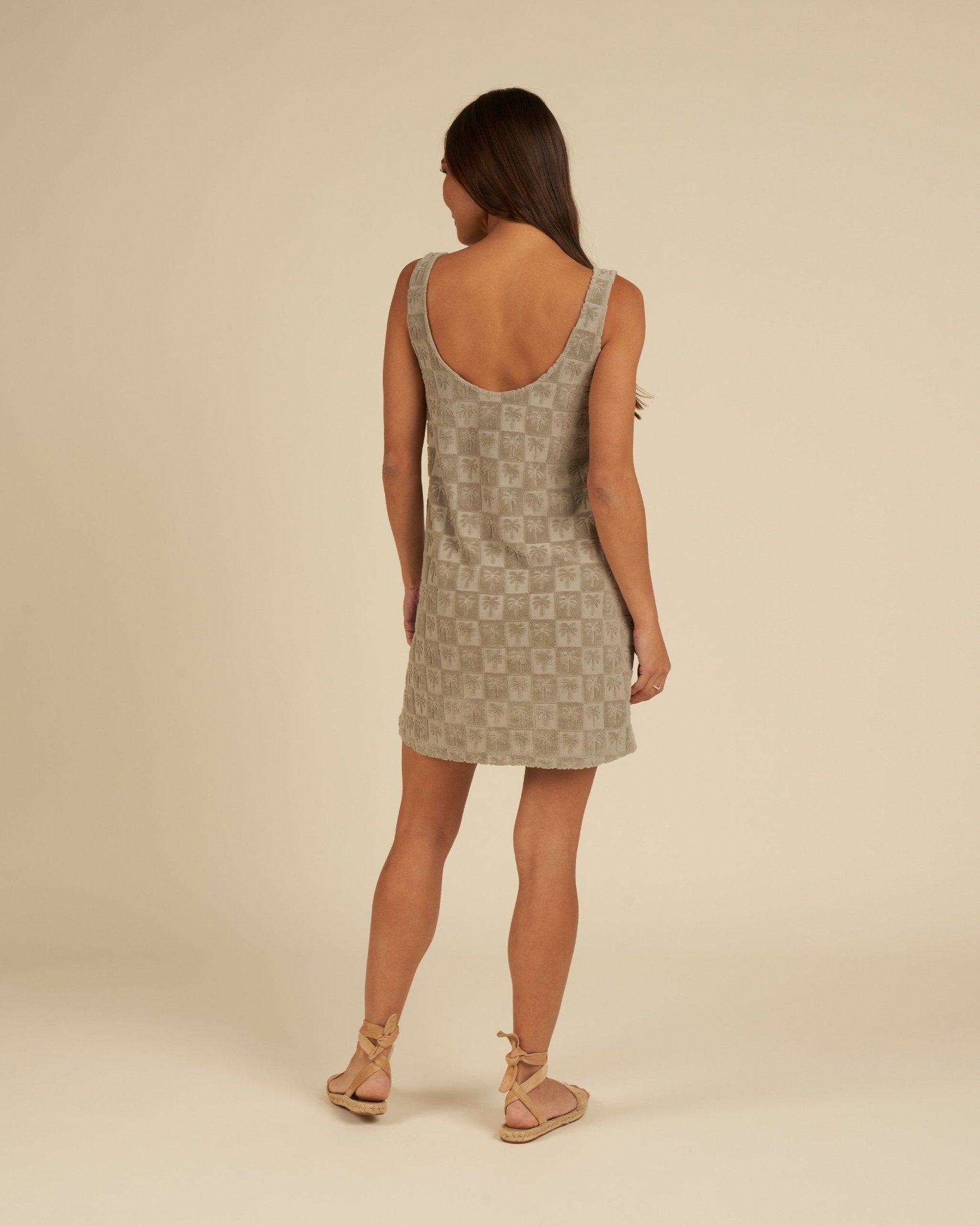 Terry Tank Dress | Palm Check - Rylee + Cru Canada