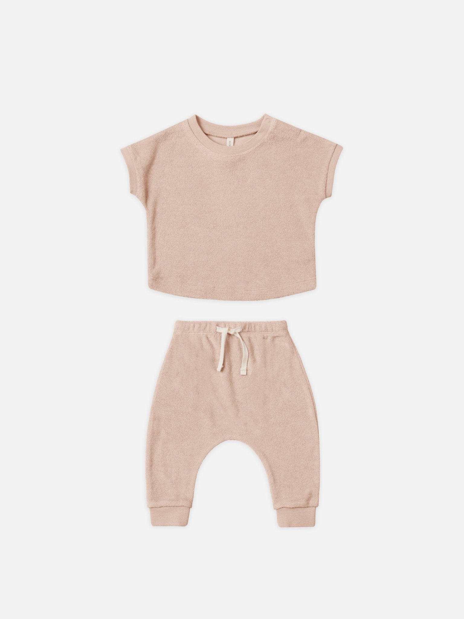 Terry Tee + Pant Set || Blush - Rylee + Cru Canada