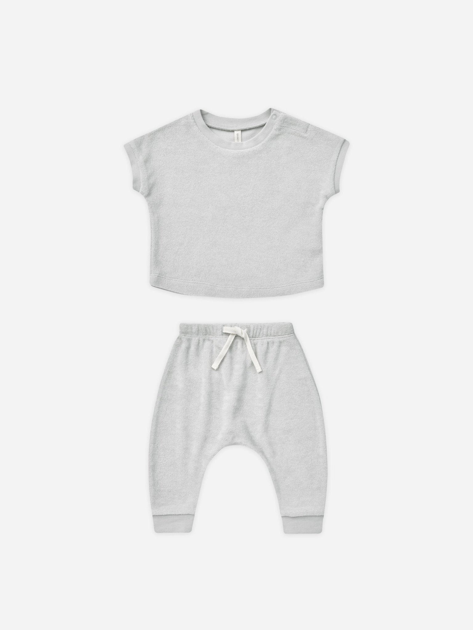 Terry Tee + Pant Set || Cloud - Rylee + Cru Canada