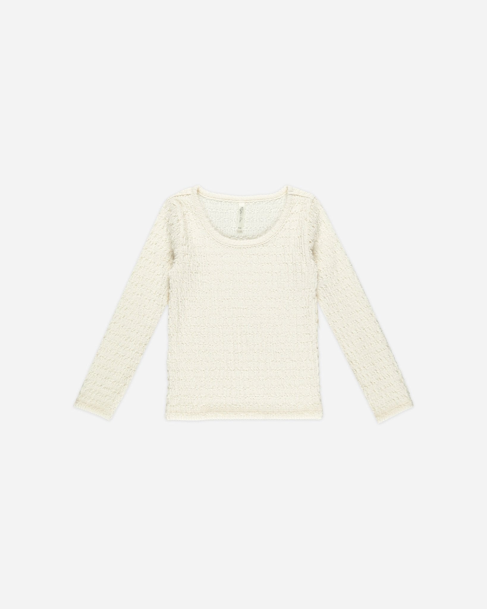 Textured Long Sleeve Top || Ivory - Rylee + Cru Canada