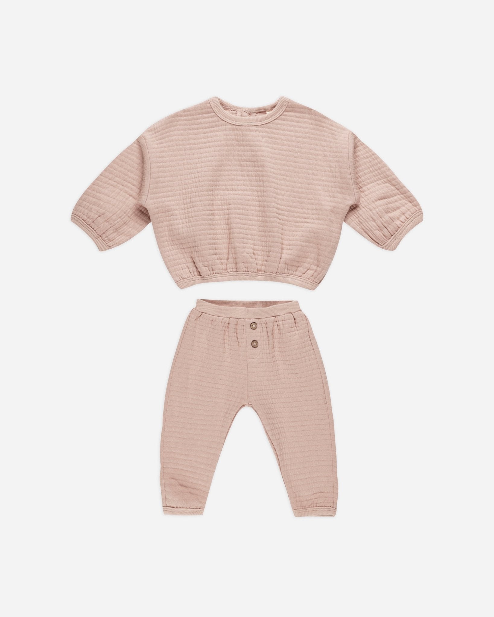 Textured Sweat Set || Blush - Rylee + Cru Canada