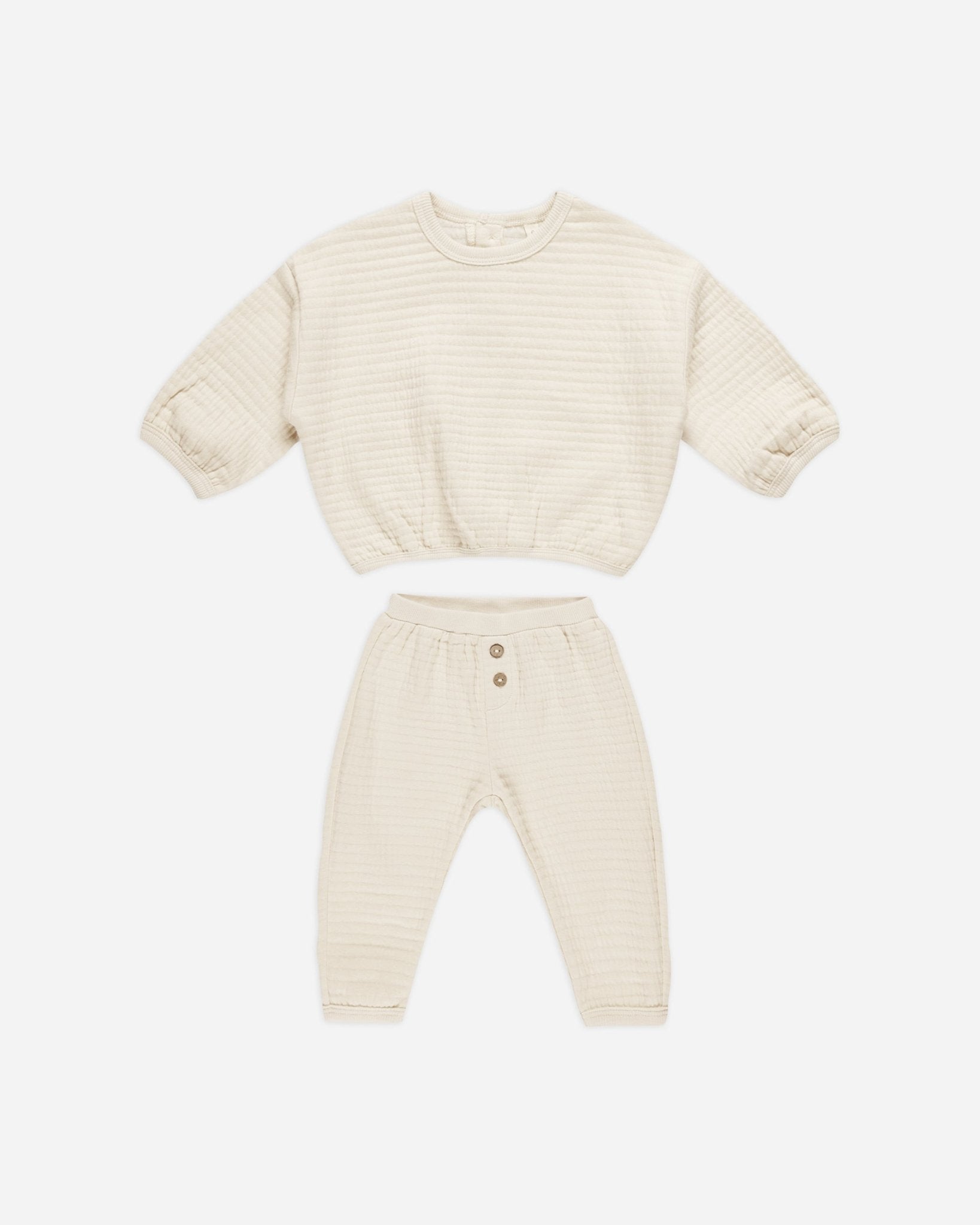 Textured Sweat Set || Natural - Rylee + Cru Canada