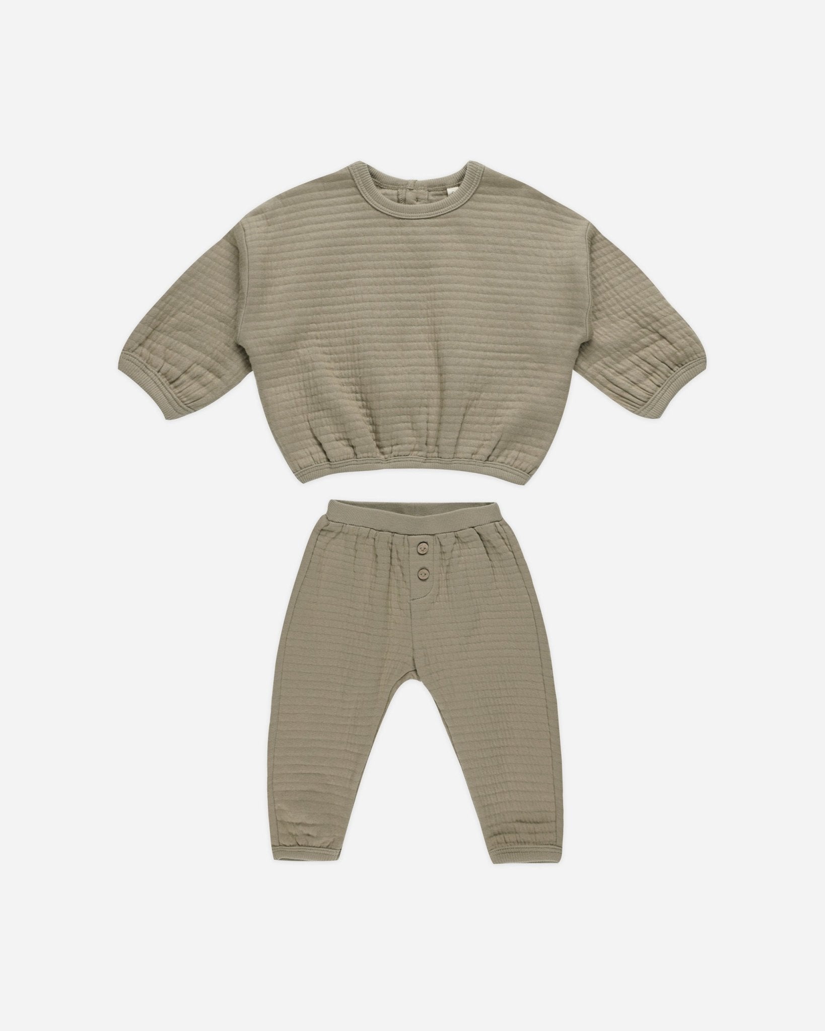 Textured Sweat Set || Olive - Rylee + Cru Canada