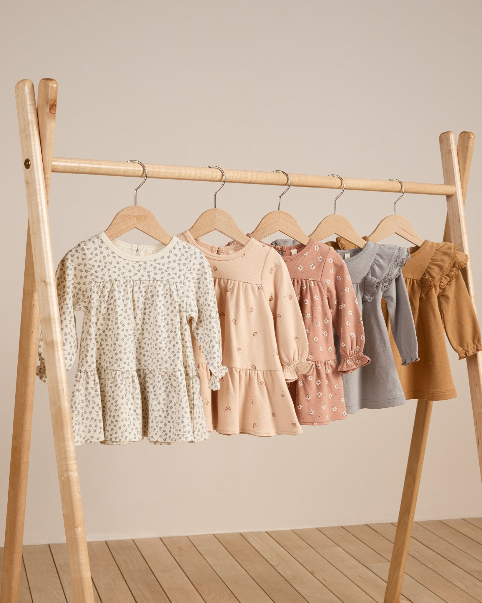 Tiered Jersey Dress || Rainbows Quincy Mae Tiered Jersey Dress || Rainbows Quincy Mae