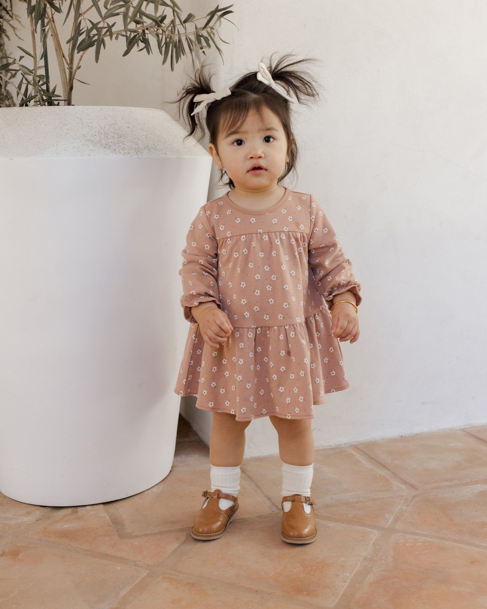 Tiered Jersey Dress || Rose Ditsy - Rylee + Cru Canada