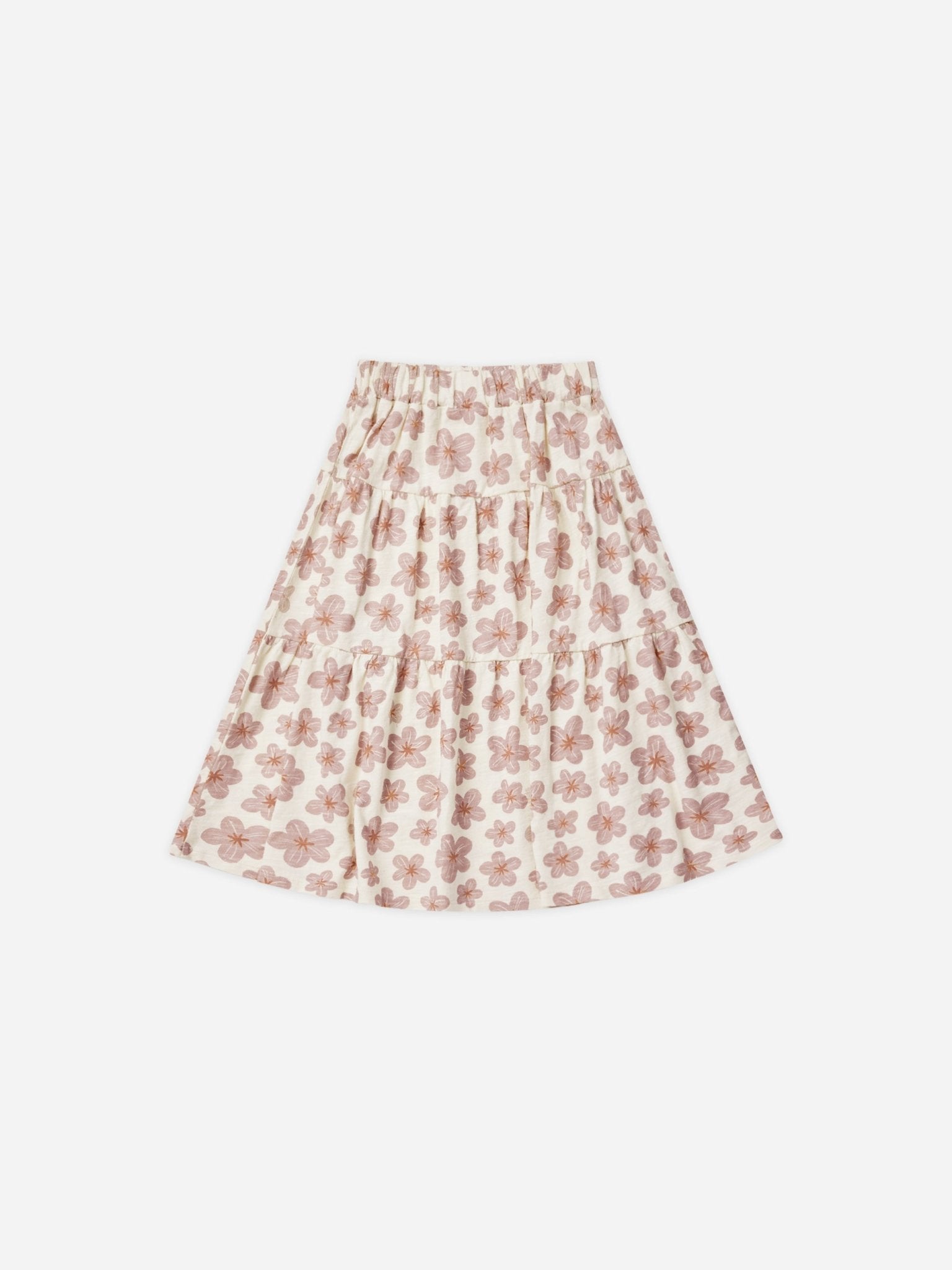 Tiered Midi Skirt || Hibiscus - Rylee + Cru Canada