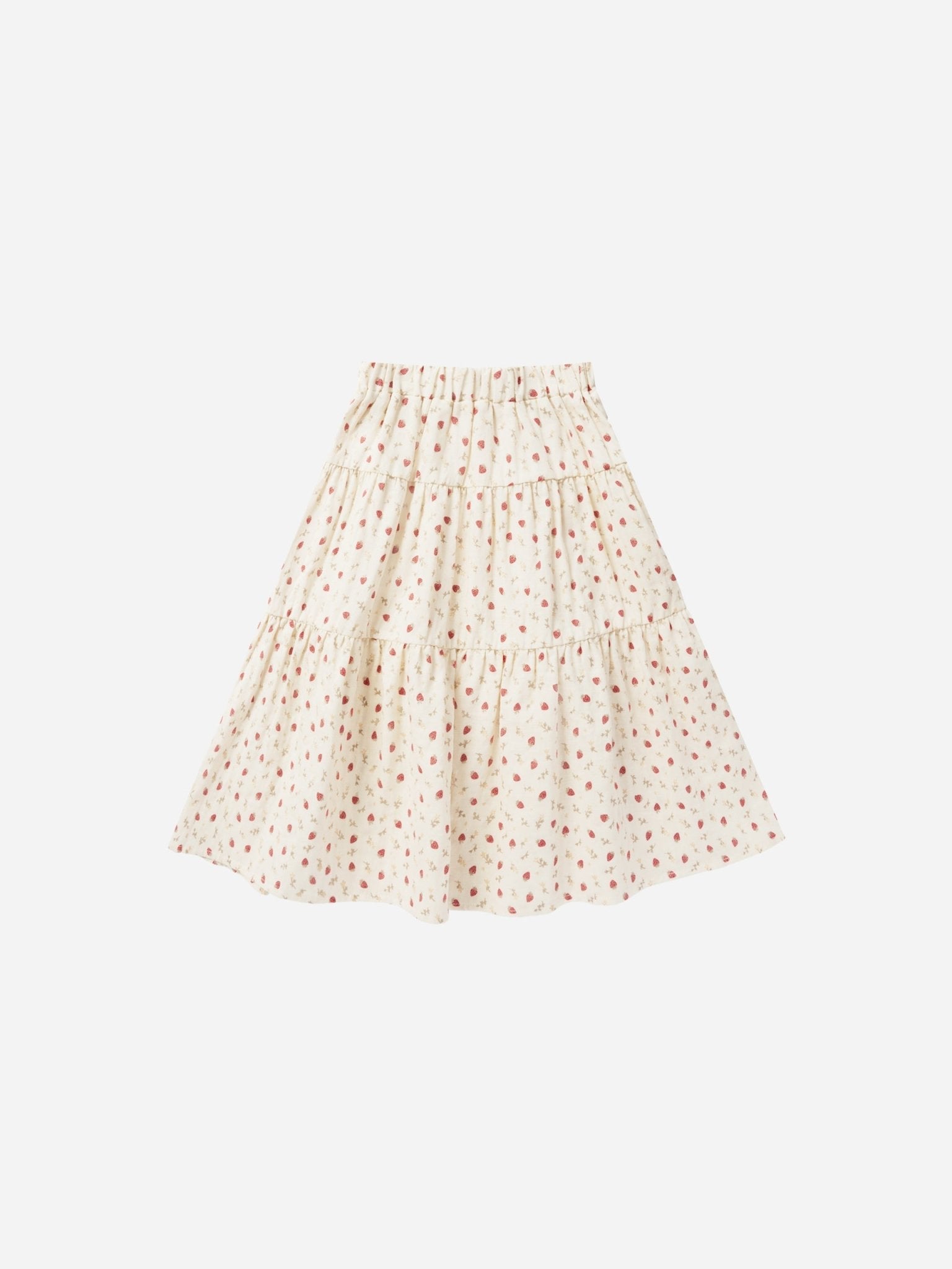 Tiered Midi Skirt || Strawberry Field - Rylee + Cru Canada