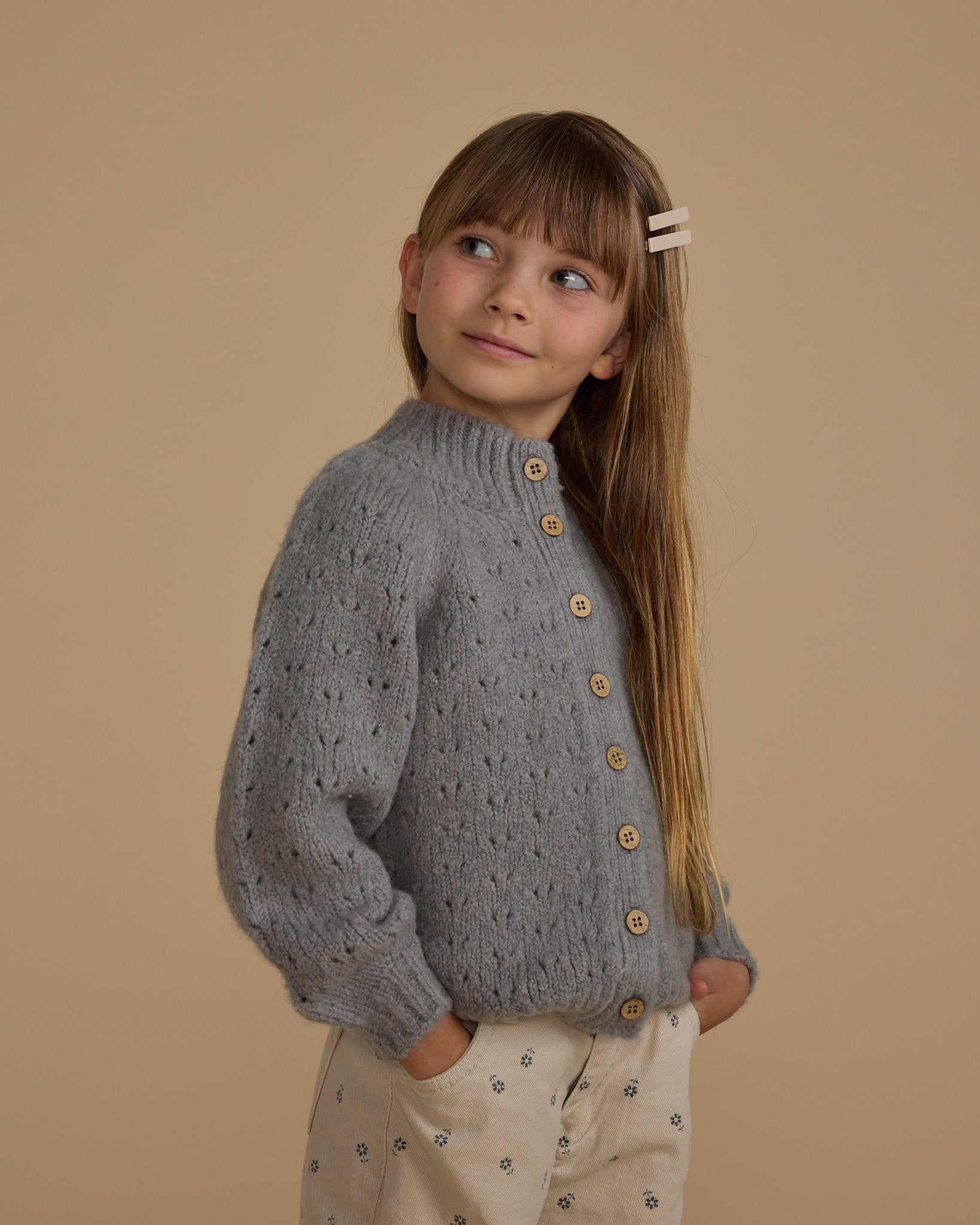 Tulip Cardigan || Dusty Blue - Rylee + Cru Canada