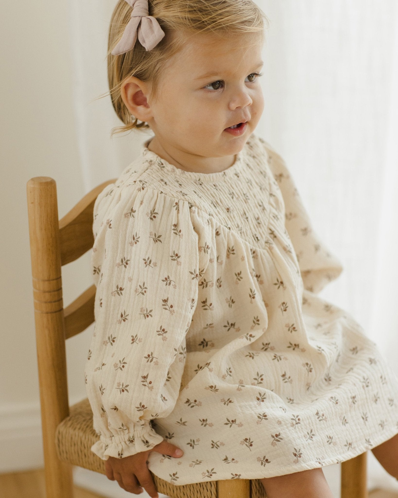 V Smocked Dress || Holly Berry - Rylee + Cru Canada