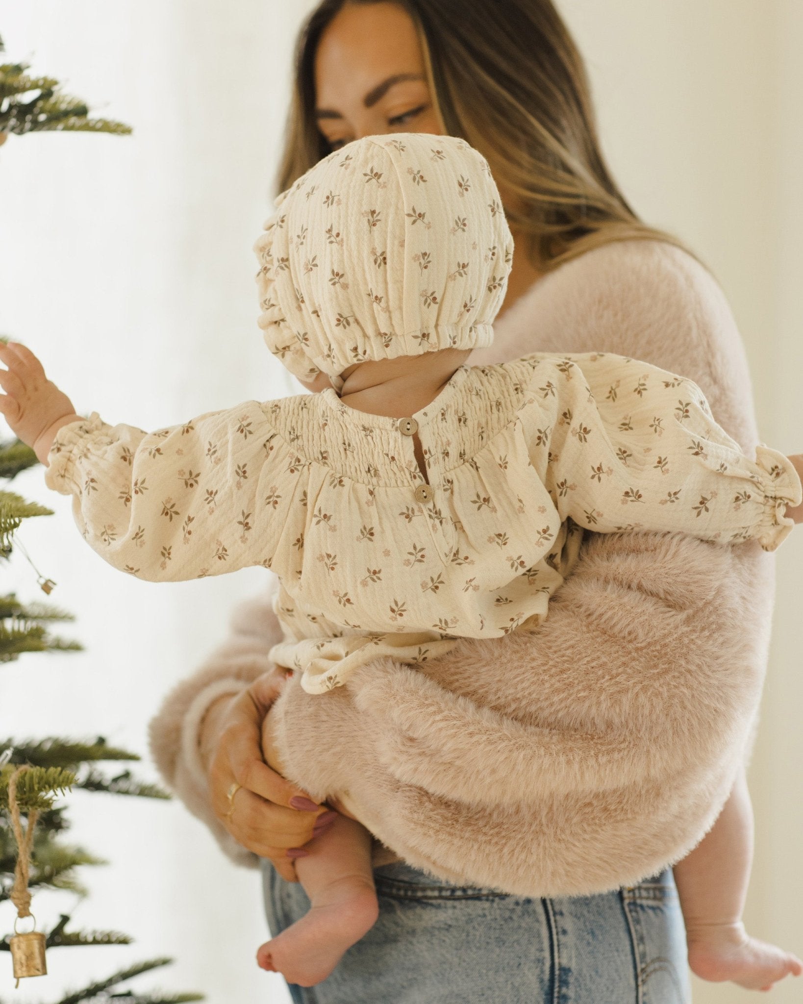 V Smocked Dress || Holly Berry - Rylee + Cru Canada