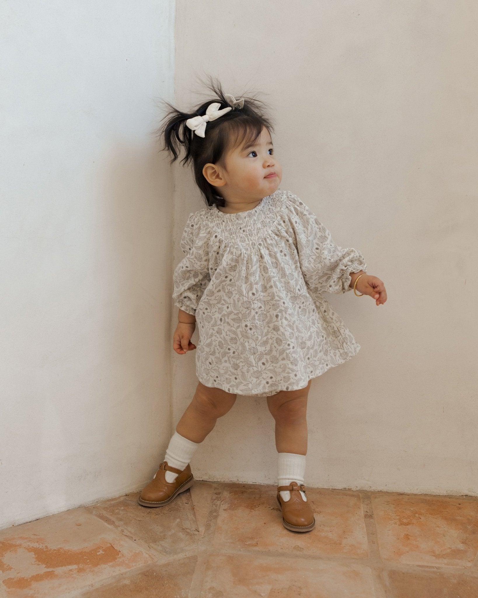 V Smocked Dress || Winter Floral - Rylee + Cru Canada