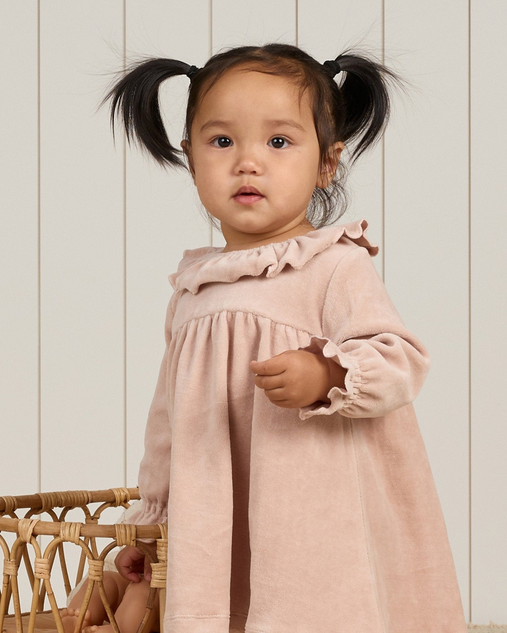 Velour Baby Dress || Blush - Rylee + Cru Canada