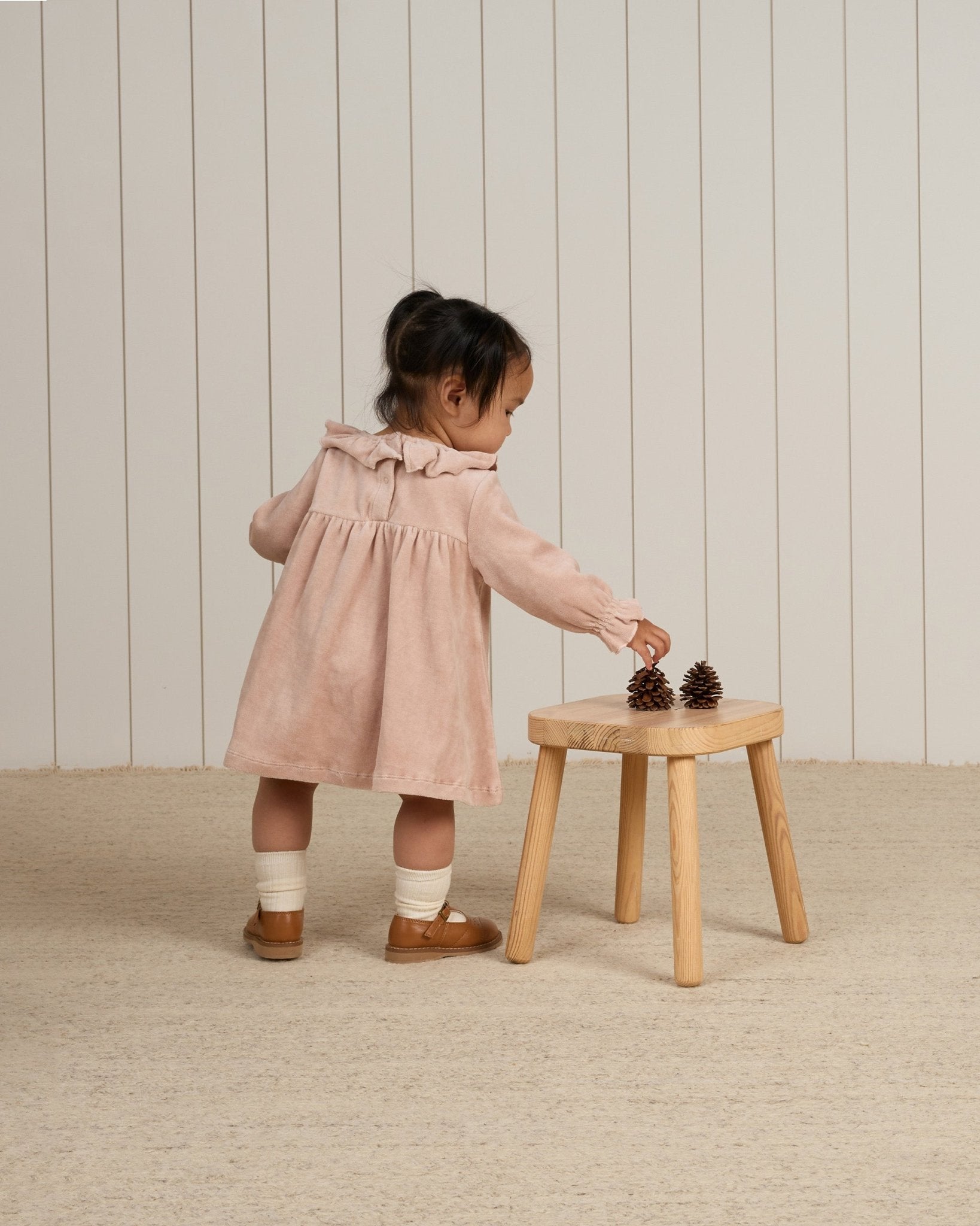 Velour Baby Dress || Blush - Rylee + Cru Canada