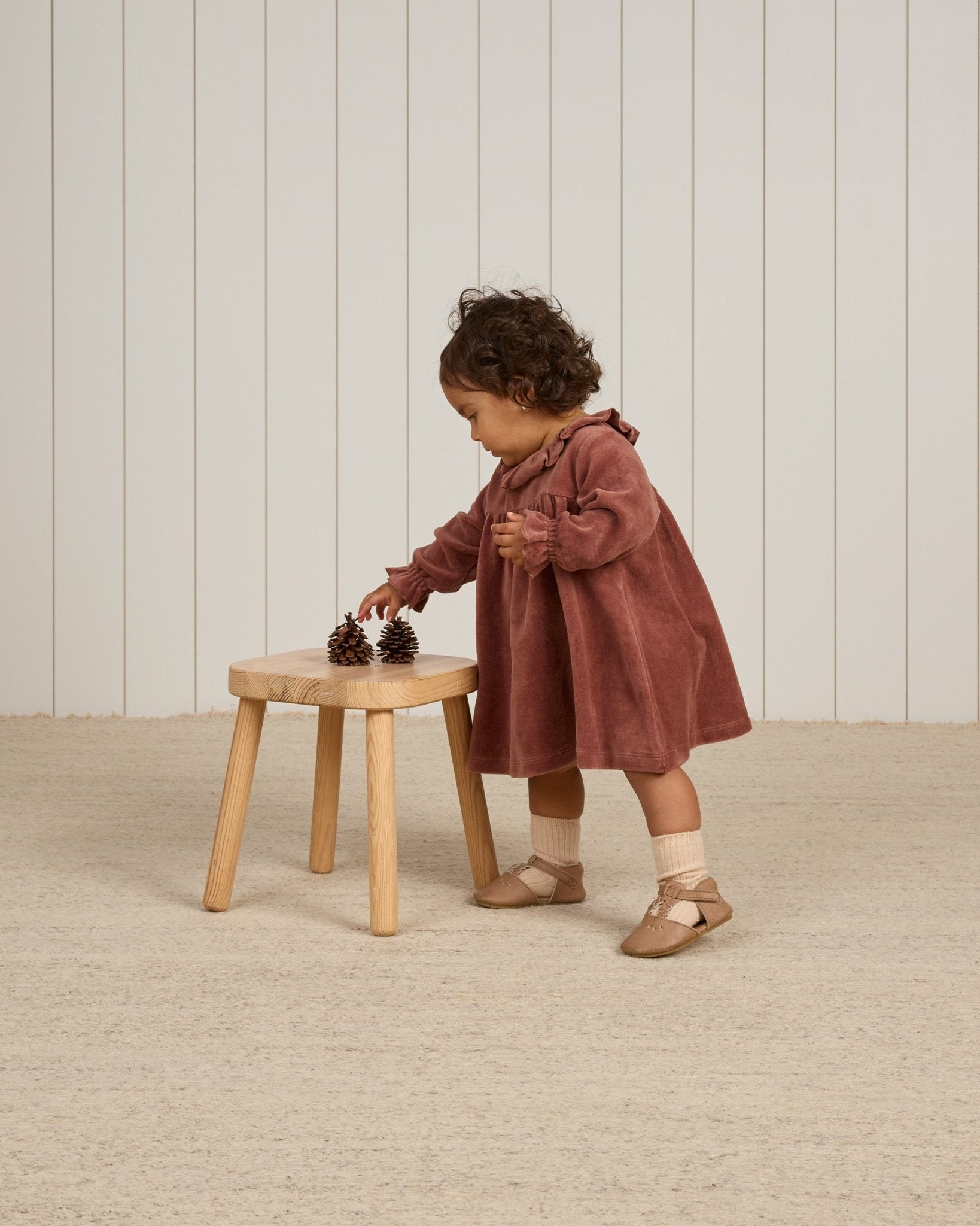 Velour Baby Dress || Cranberry - Rylee + Cru Canada