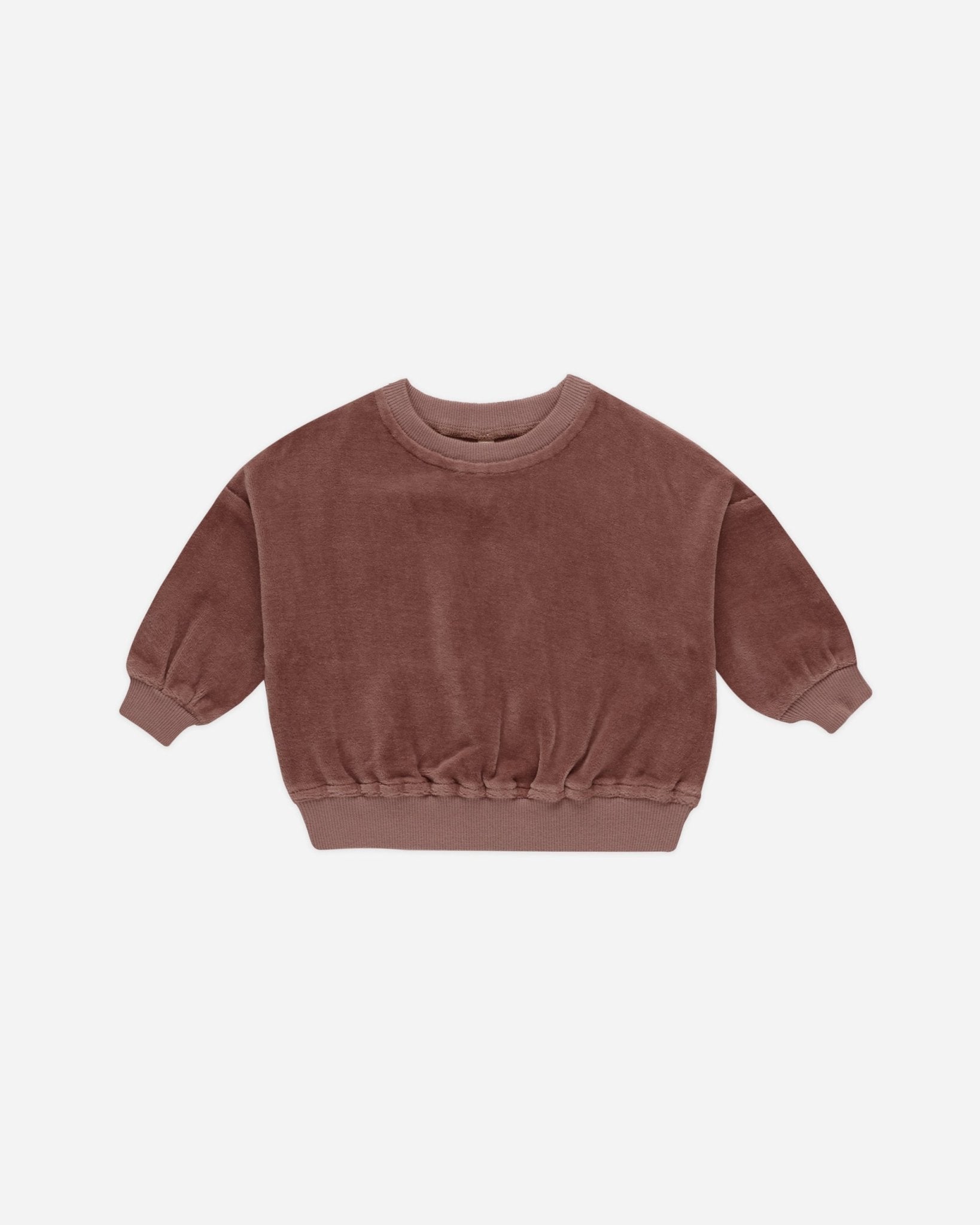 Velour Relaxed Sweatshirt || Cranberry - Rylee + Cru Canada