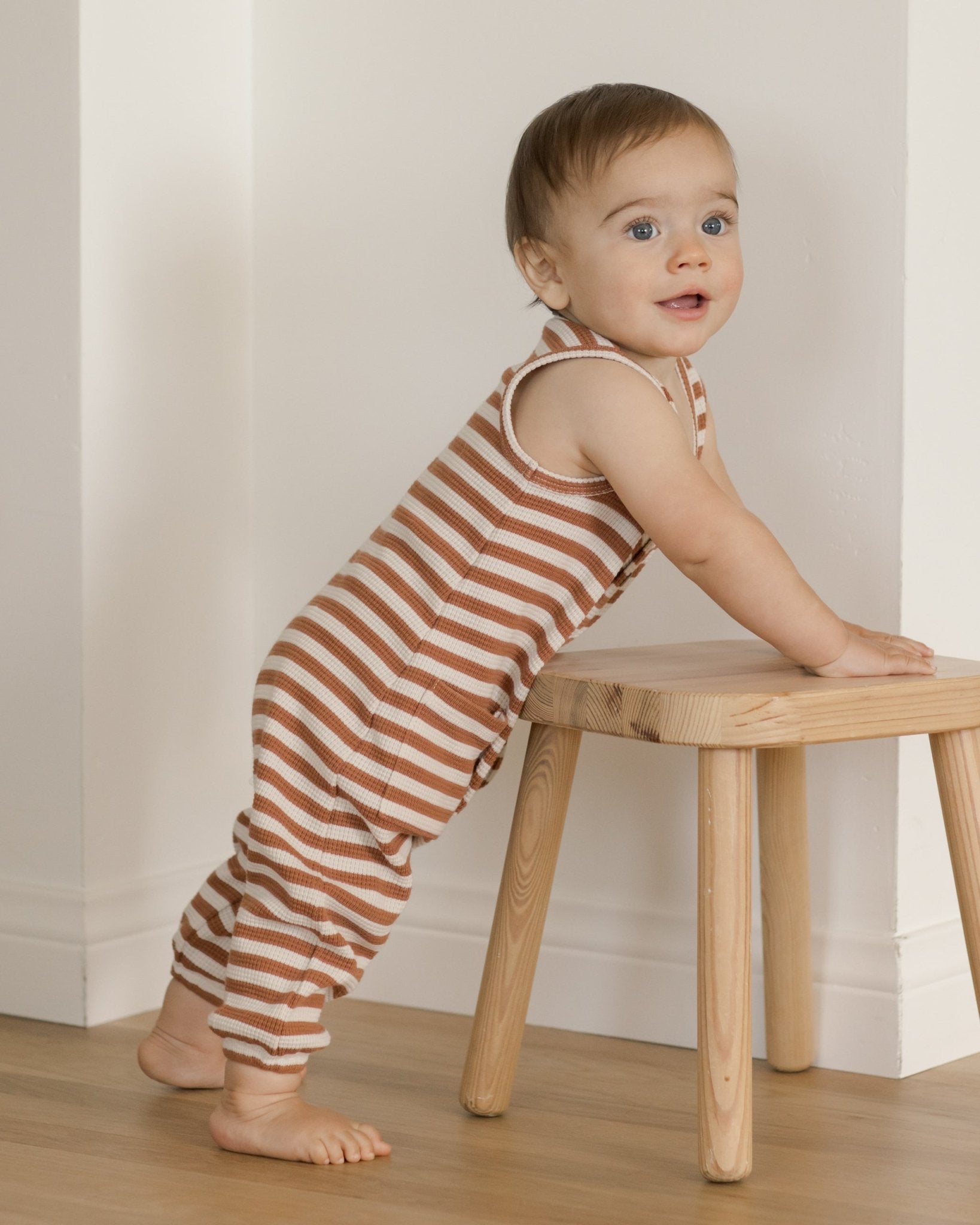 Waffle Jumpsuit || Clay Stripe - Rylee + Cru Canada