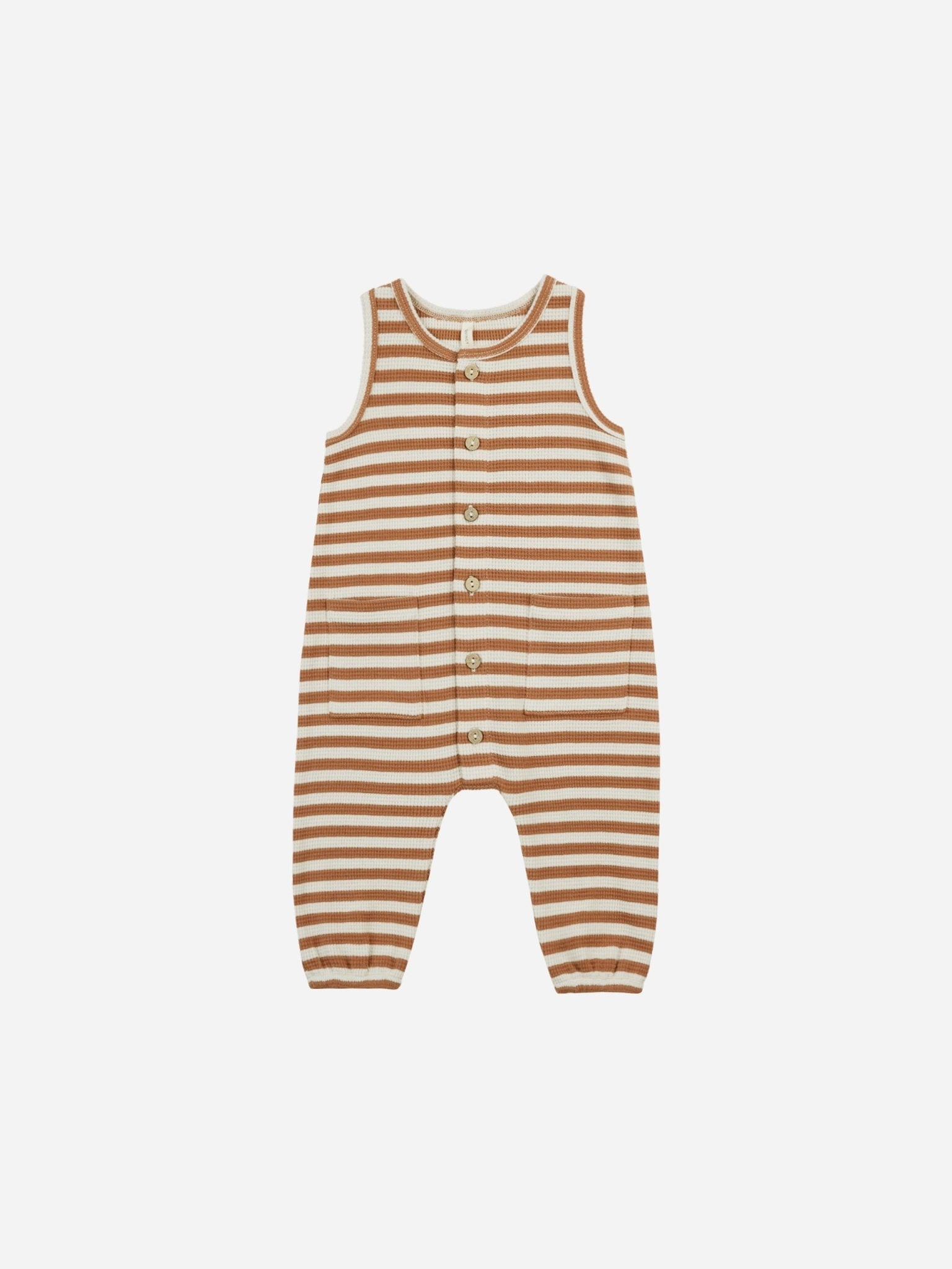 Waffle Jumpsuit || Clay Stripe - Rylee + Cru Canada