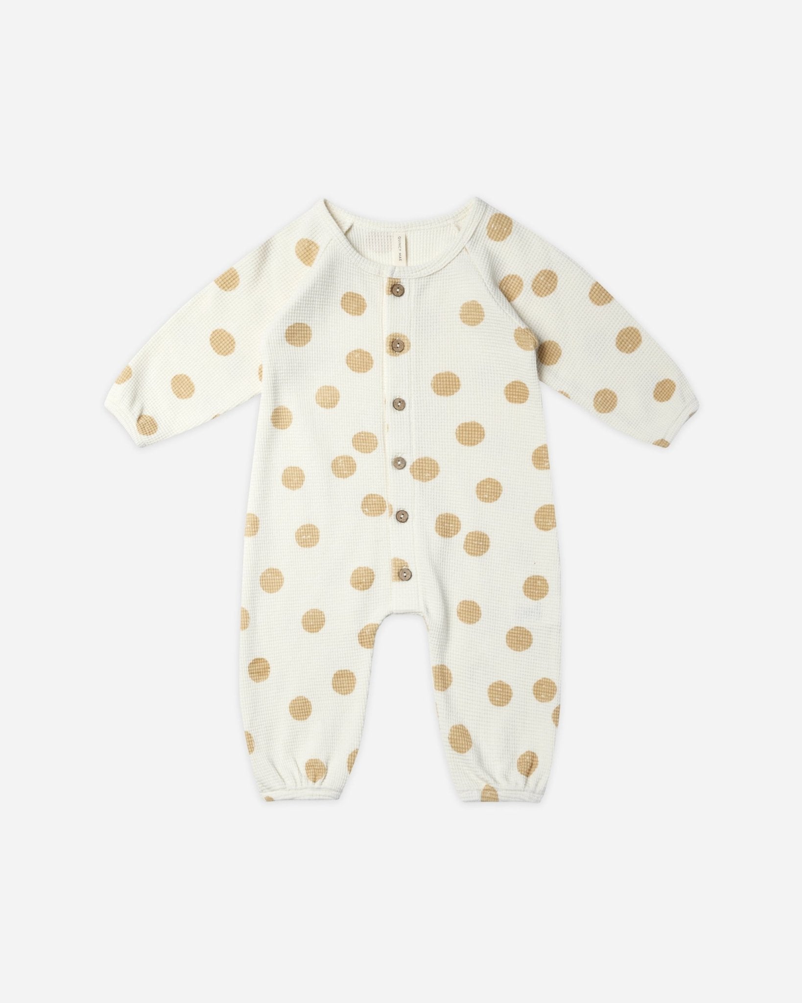 Waffle Long Sleeve Jumpsuit || Butter Dots - Rylee + Cru Canada