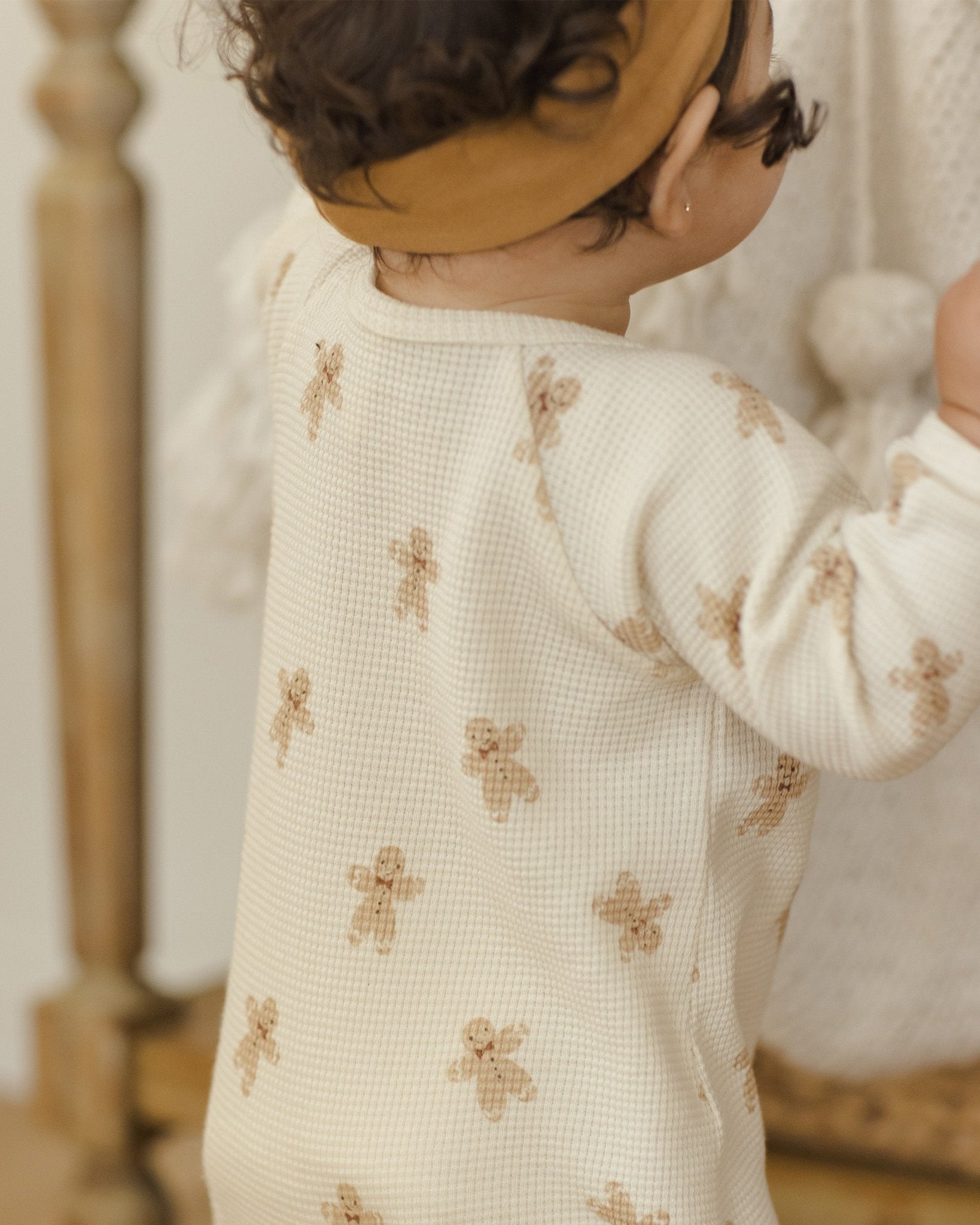 Waffle Long Sleeve Jumpsuit || Gingerbread - Rylee + Cru Canada