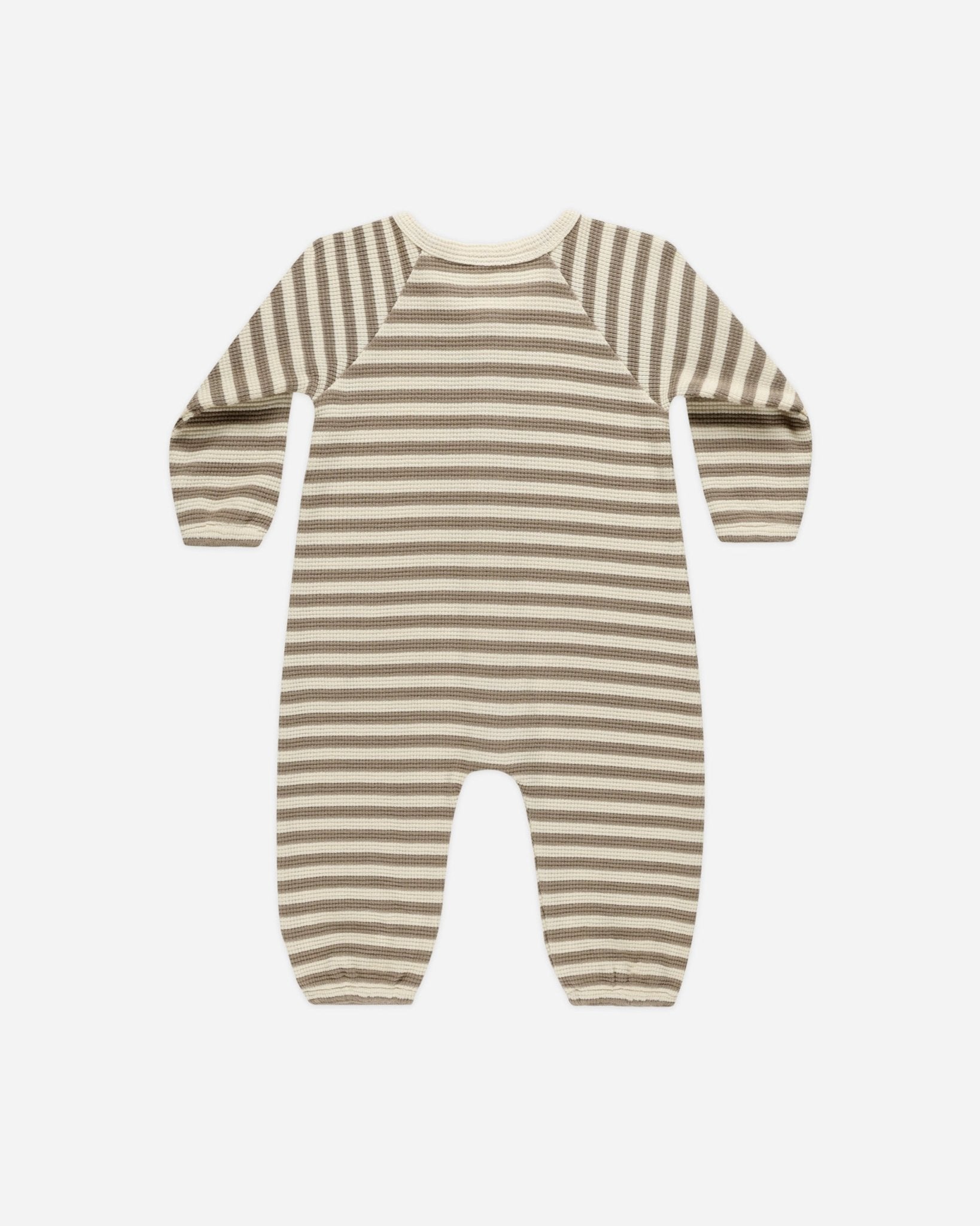 Waffle Long Sleeve Jumpsuit || Olive Stripe - Rylee + Cru Canada