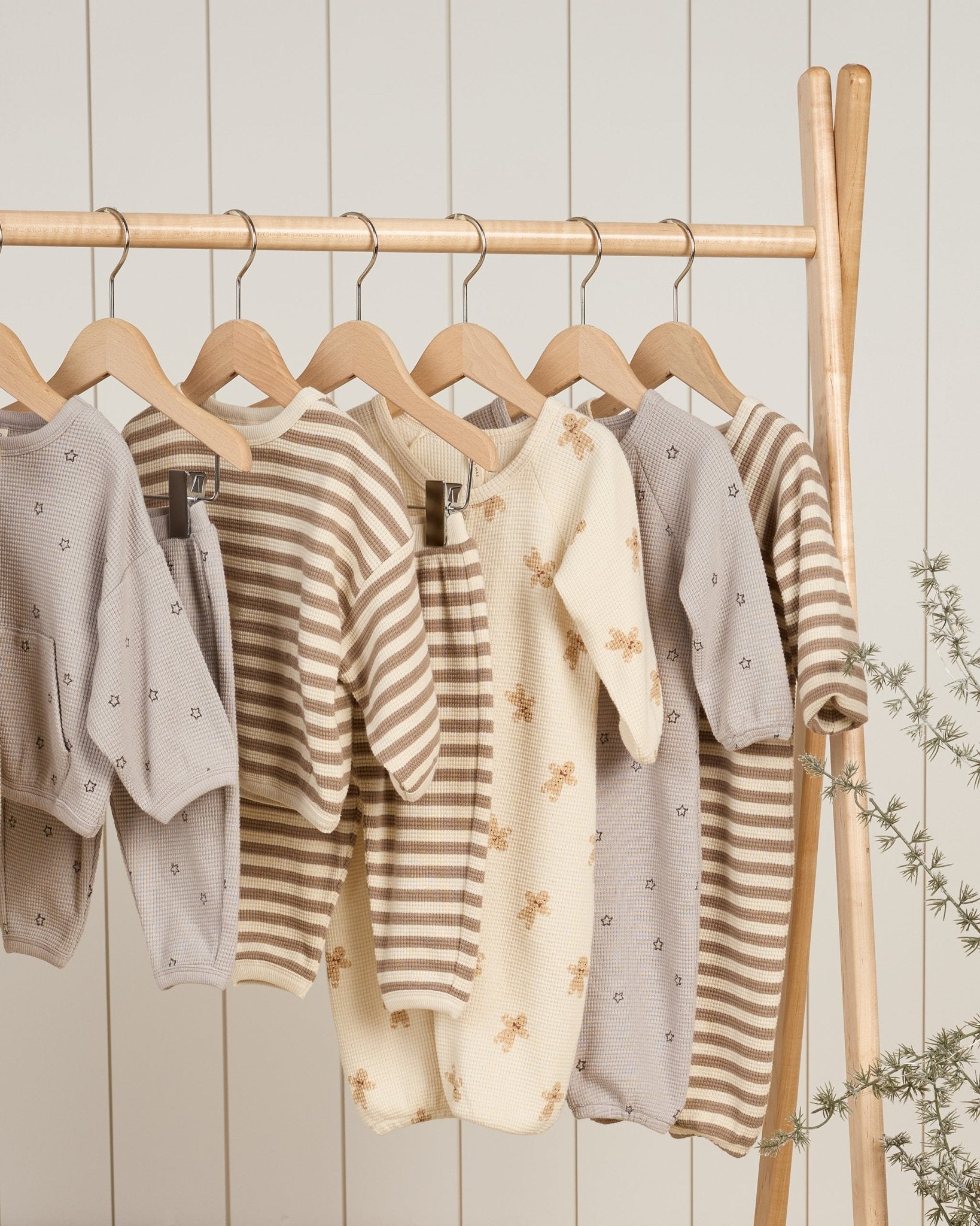 Waffle Slouch Set || Olive Stripe - Rylee + Cru Canada