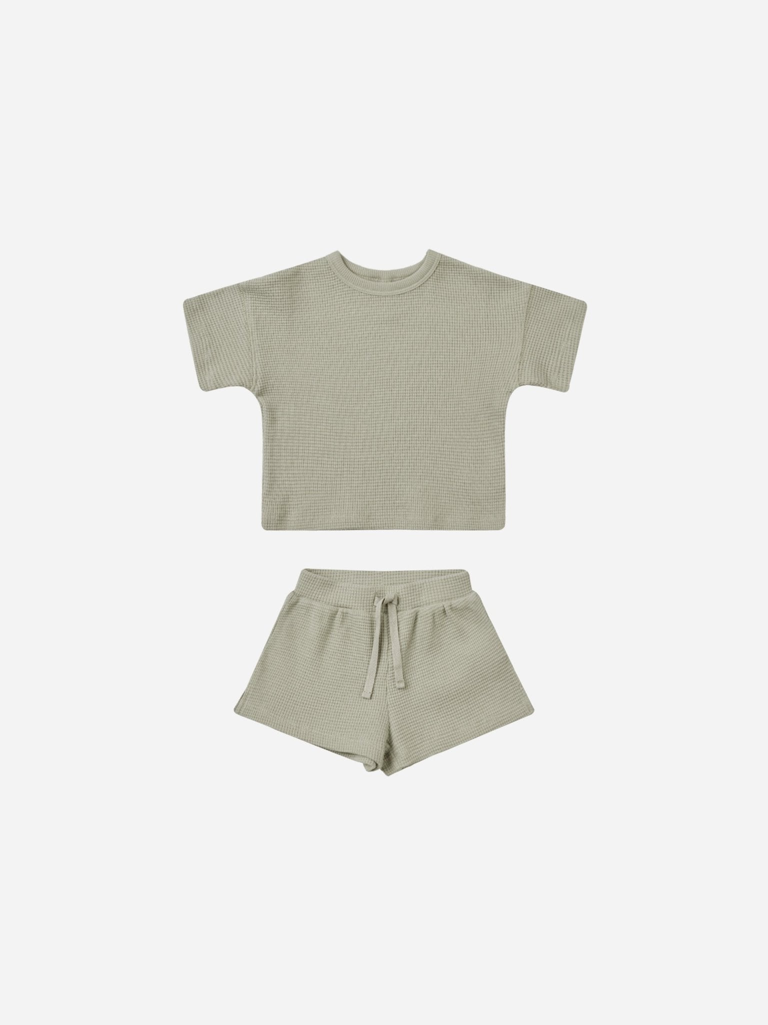 Waffle Tee + Short Set || Sage - Rylee + Cru Canada